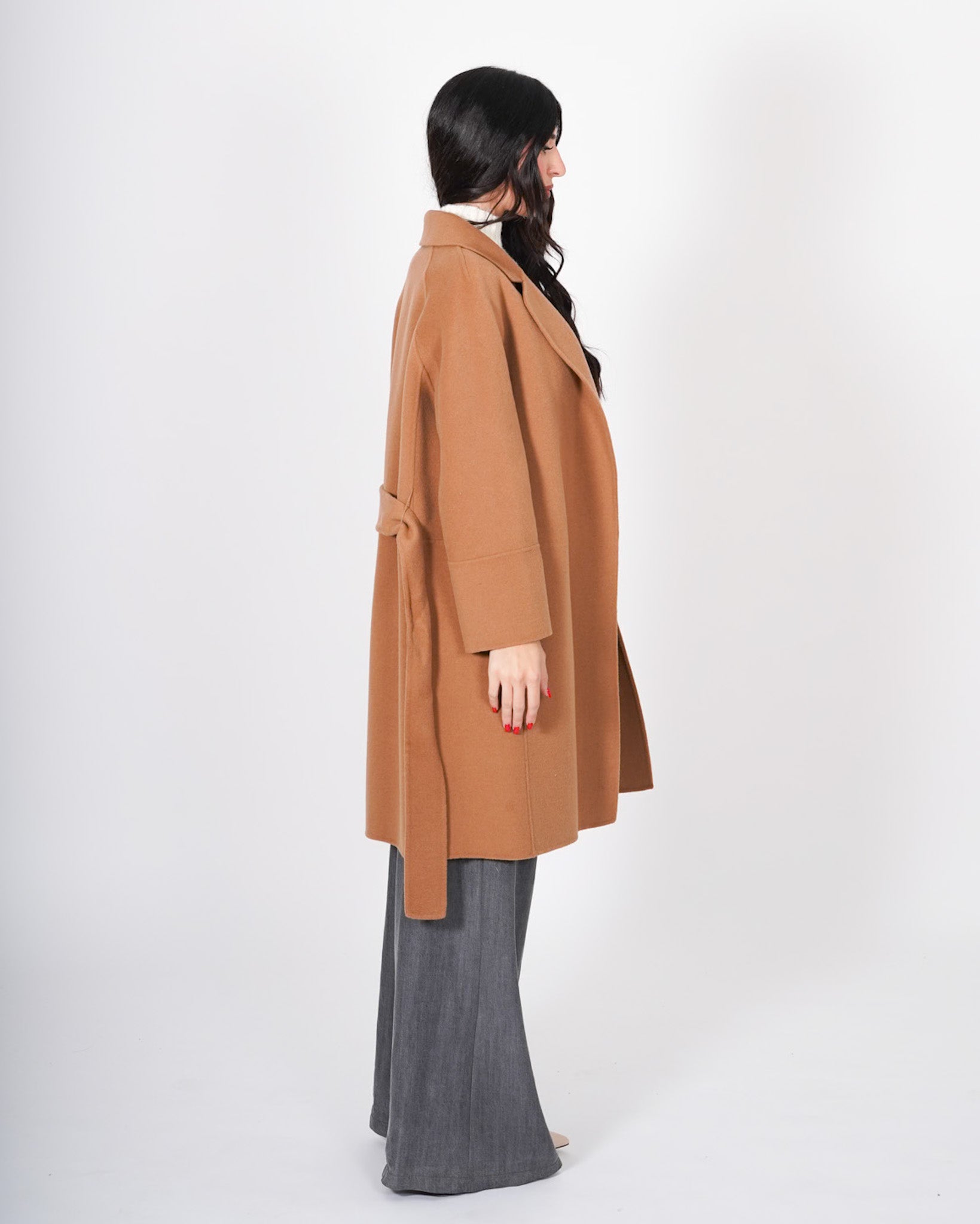 Cappotto con cintura removibile in tessuto double di lana - Coppola Uncategorized - Hope Abbigliamento e Accessori Donna Online