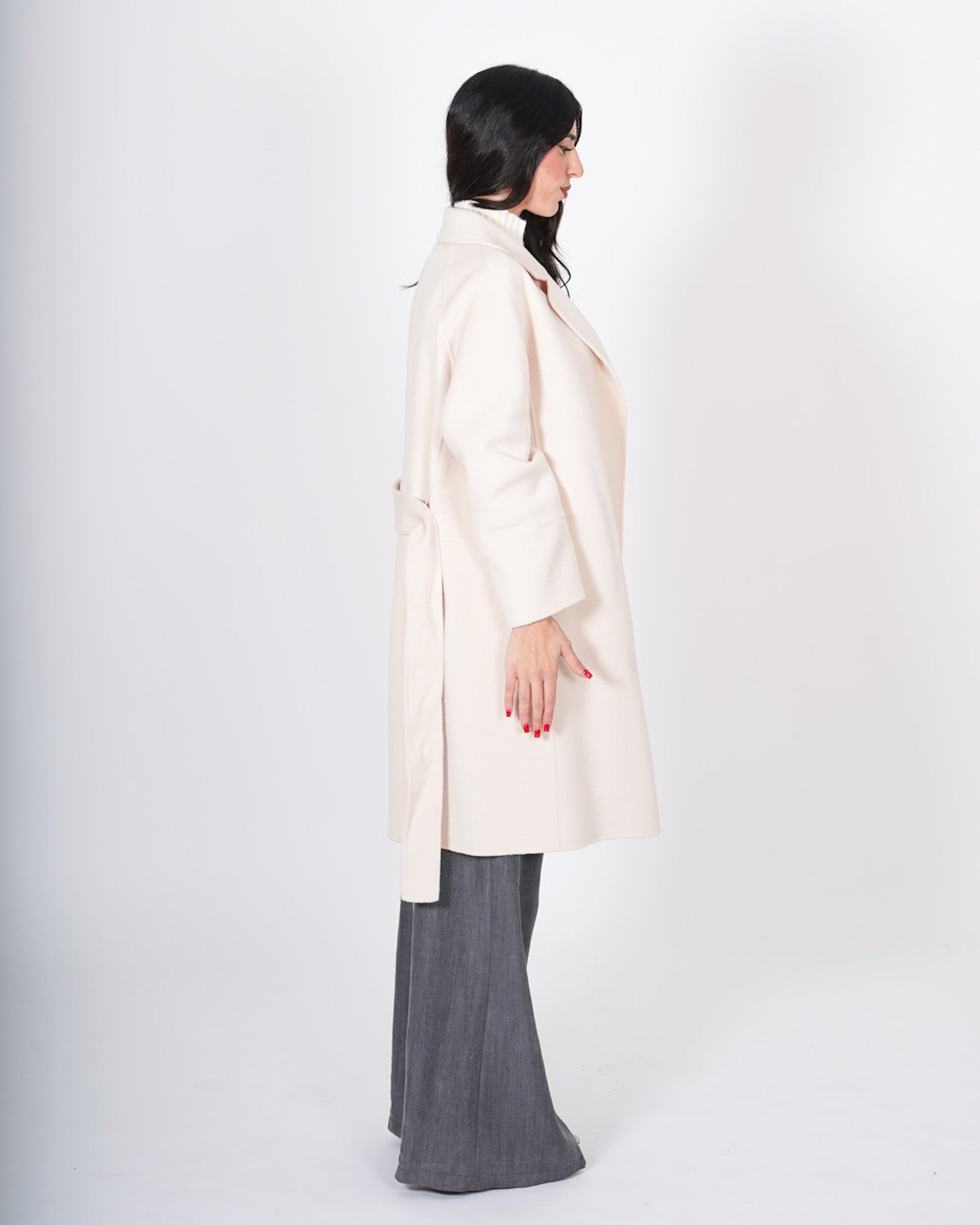 Cappotto con cintura removibile in tessuto double di lana - Coppola Uncategorized - Hope Abbigliamento e Accessori Donna Online