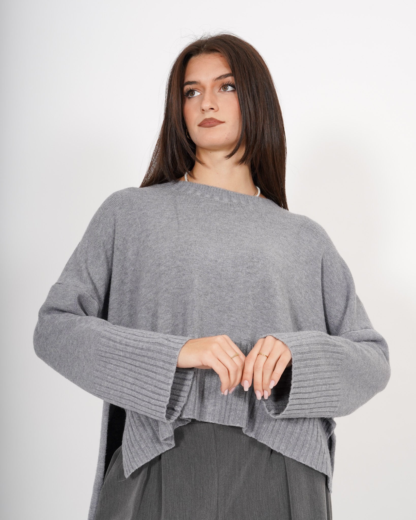 Girocollo doppia lunghezza con coste sul fondo - Airone Uncategorized - Hope Abbigliamento e Accessori Donna Online