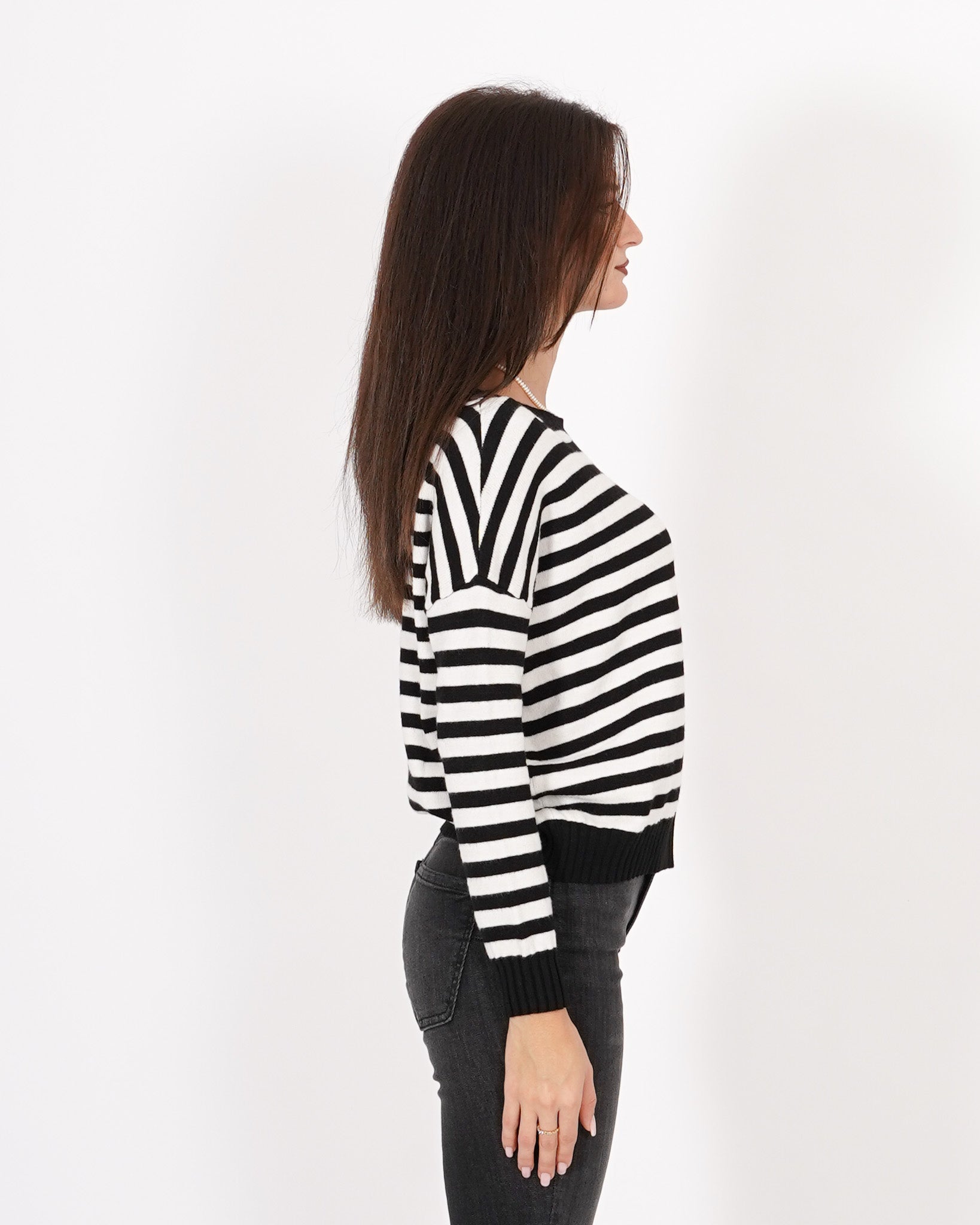 Maglia a righe con collo ampio - Tarallo Uncategorized - Hope Abbigliamento e Accessori Donna Online