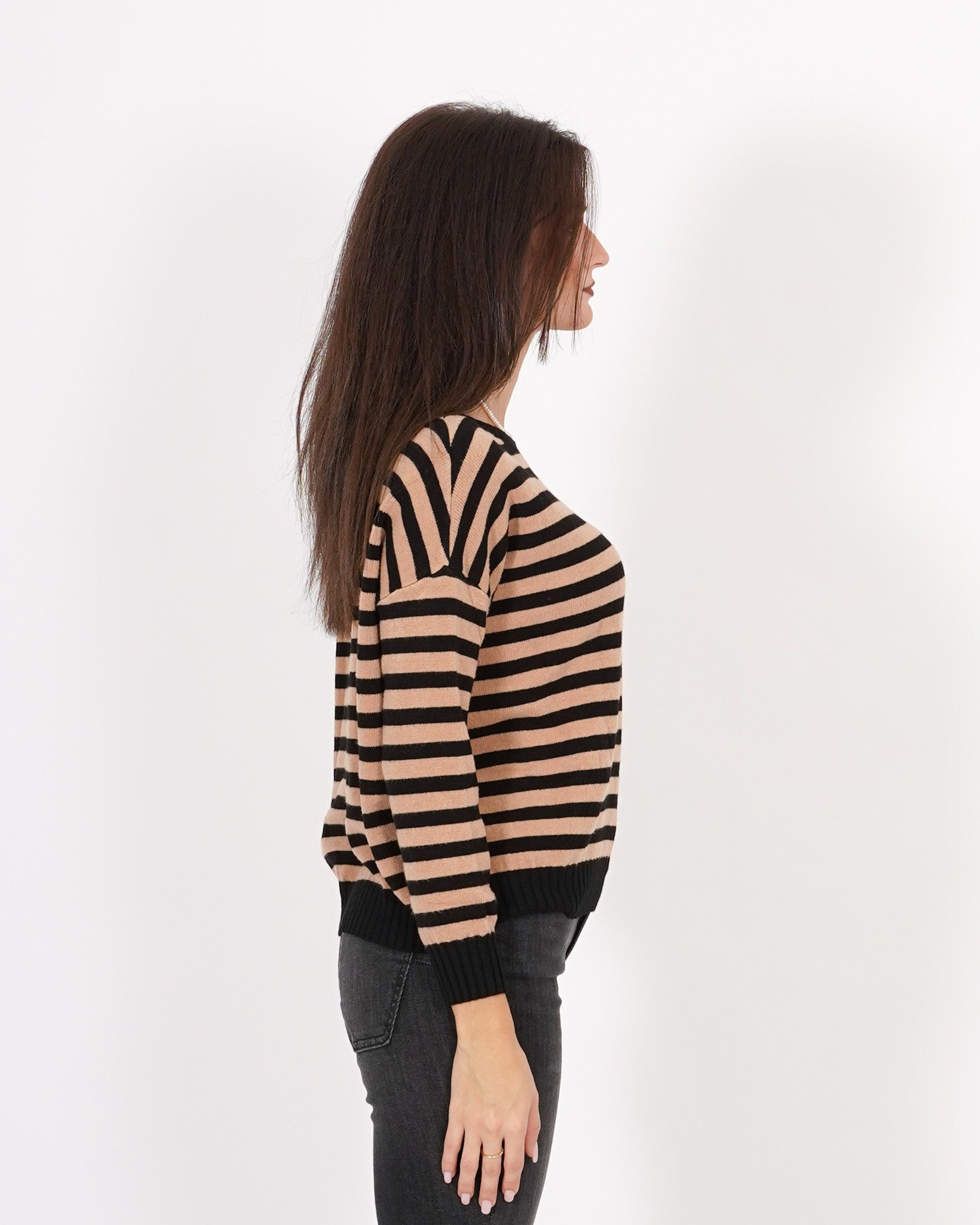 Maglia a righe con collo ampio - Tarallo Uncategorized - Hope Abbigliamento e Accessori Donna Online