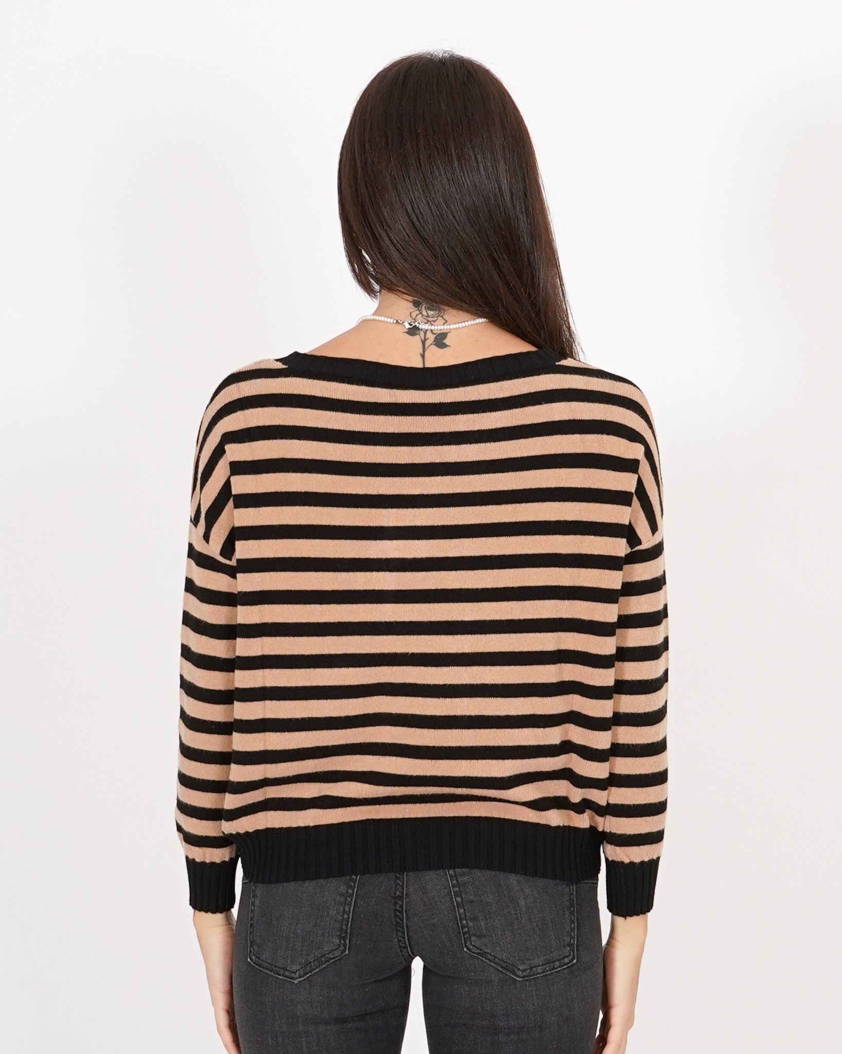 Maglia a righe con collo ampio - Tarallo Uncategorized - Hope Abbigliamento e Accessori Donna Online