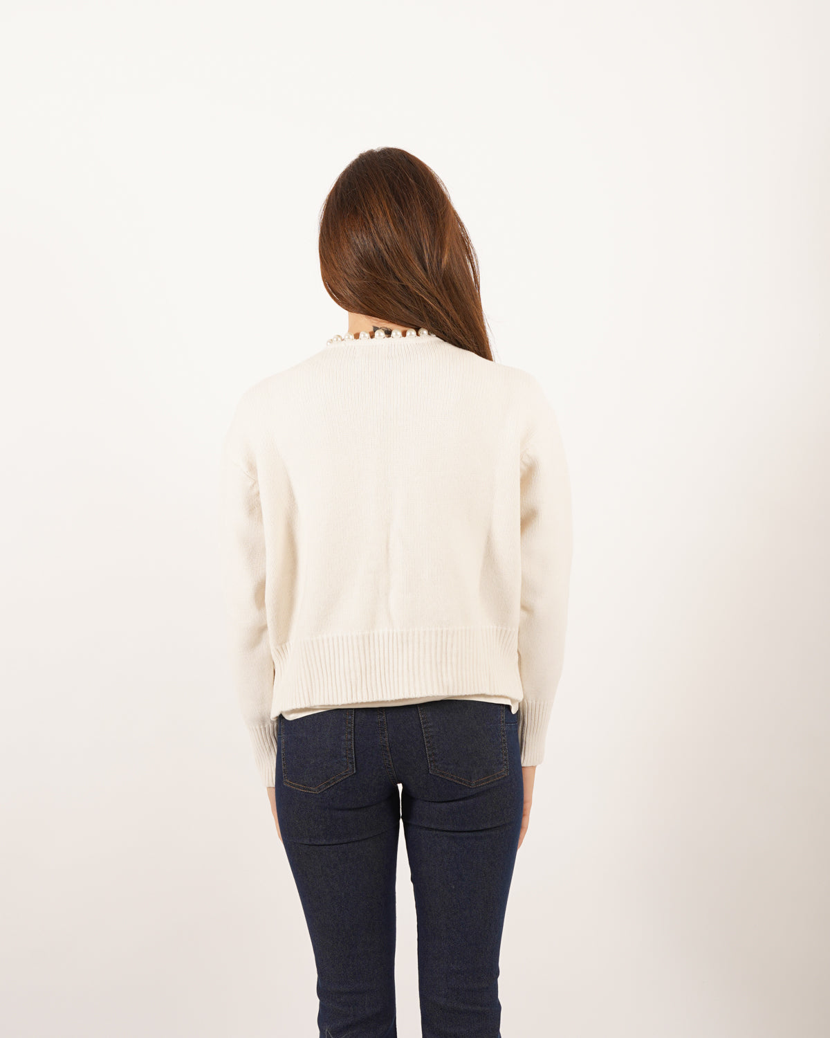 Cardigan in maglia con bordi e giro in faux pearl - Blasi Uncategorized - Hope Abbigliamento e Accessori Donna Online