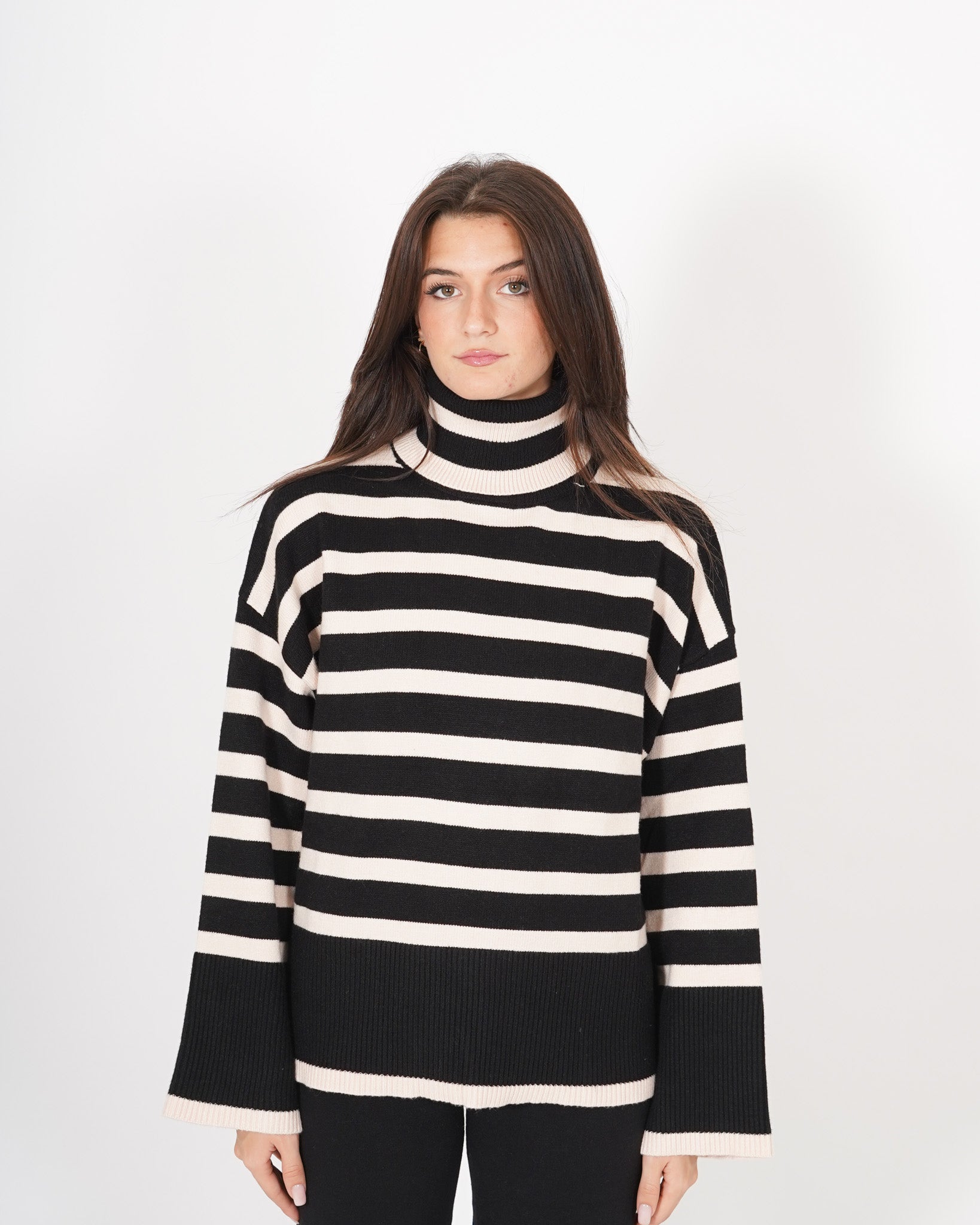 Collo alto over a righe - Frey Uncategorized - Hope Abbigliamento e Accessori Donna Online