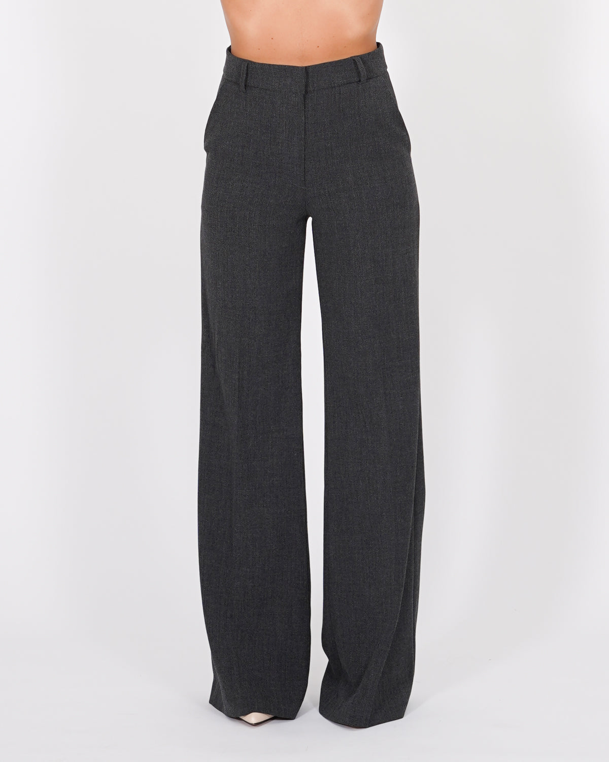 Pantaloni palazzo vita alta in mano flanella - Roberts Uncategorized - Hope Abbigliamento e Accessori Donna Online