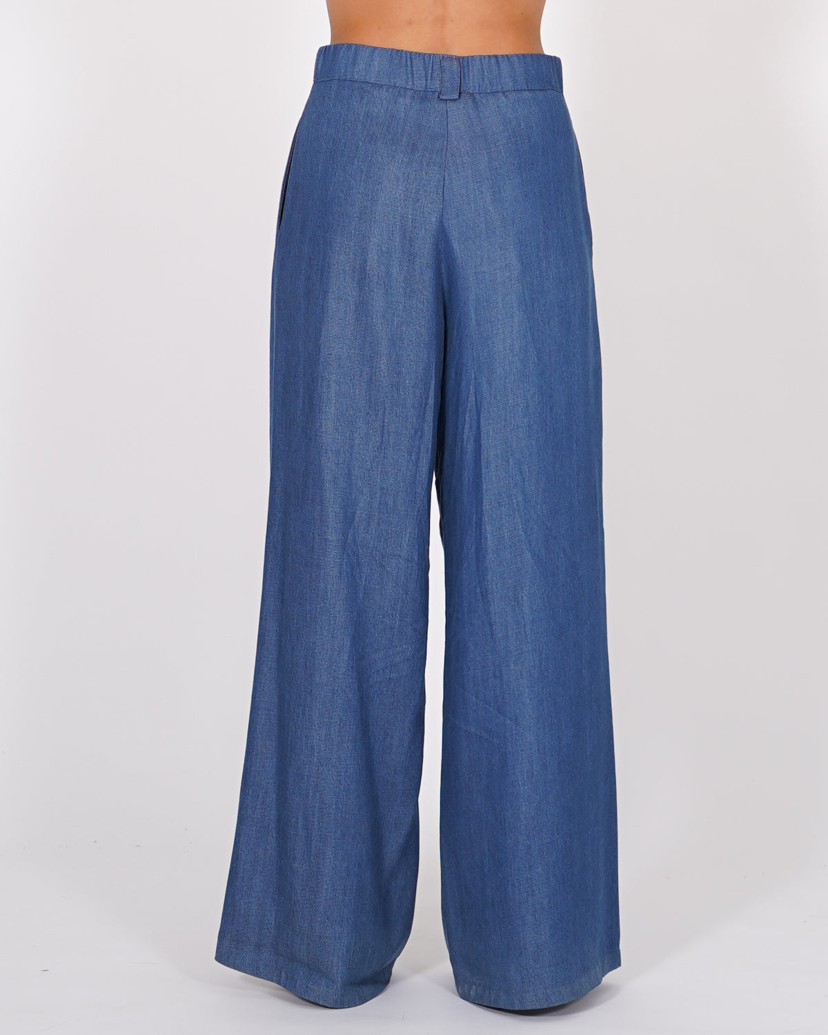 Pantaloni palazzo in tencel denim - Montresta