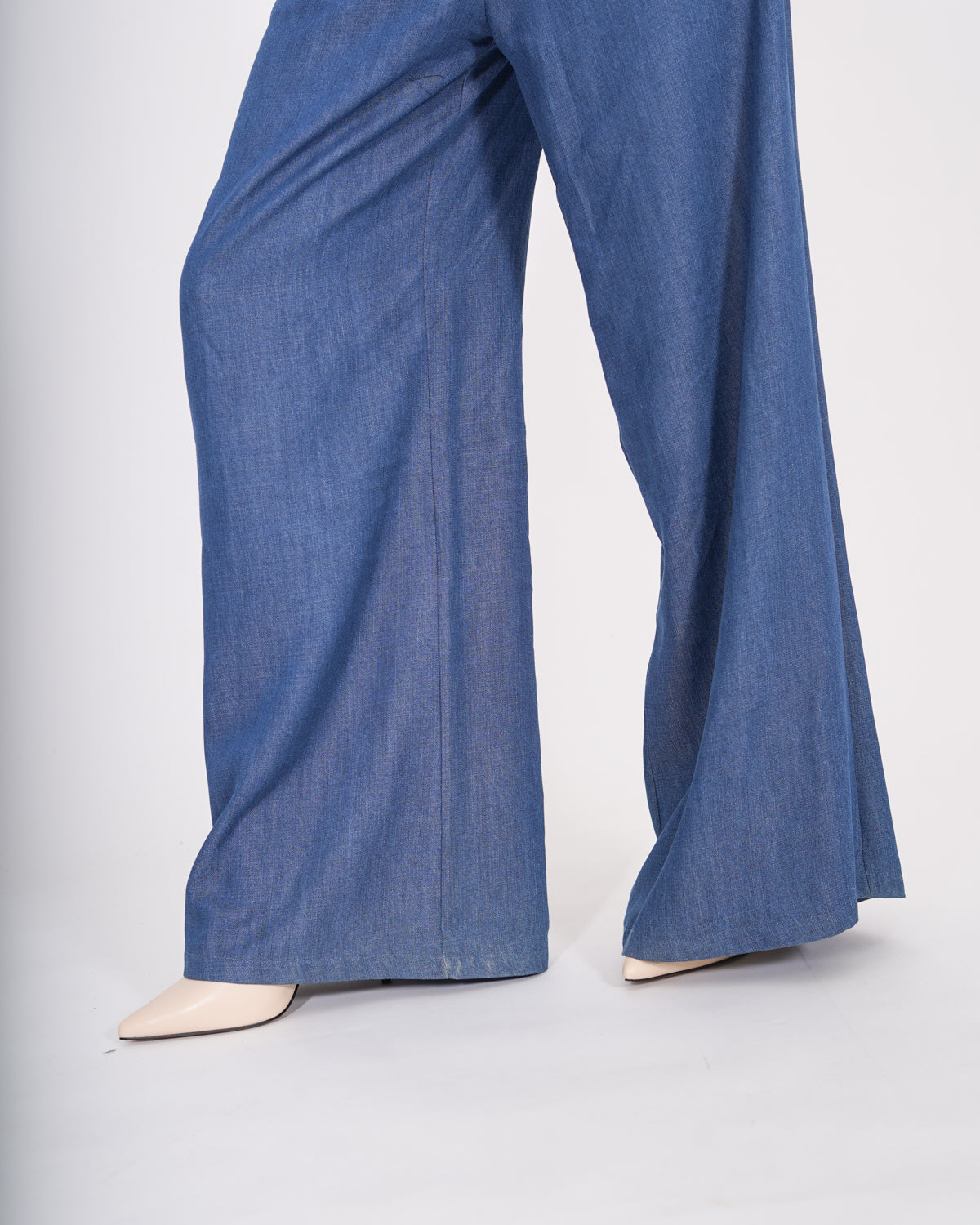 Pantaloni palazzo in tencel denim - Montresta