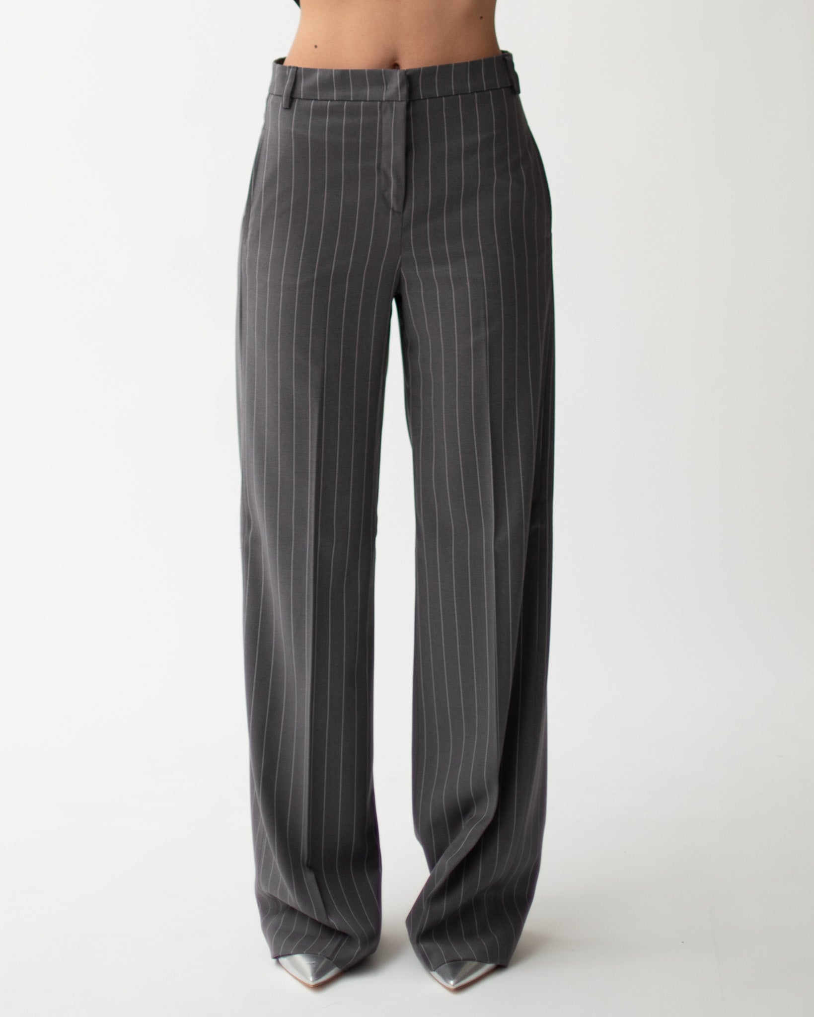 Pantaloni palazzo in mano lana gessati - Preston Uncategorized - Hope Abbigliamento e Accessori Donna Online