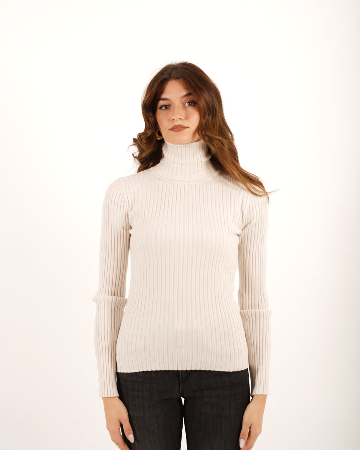 Maglia slim collo alto a costa - Spatola Uncategorized - Hope Abbigliamento e Accessori Donna Online