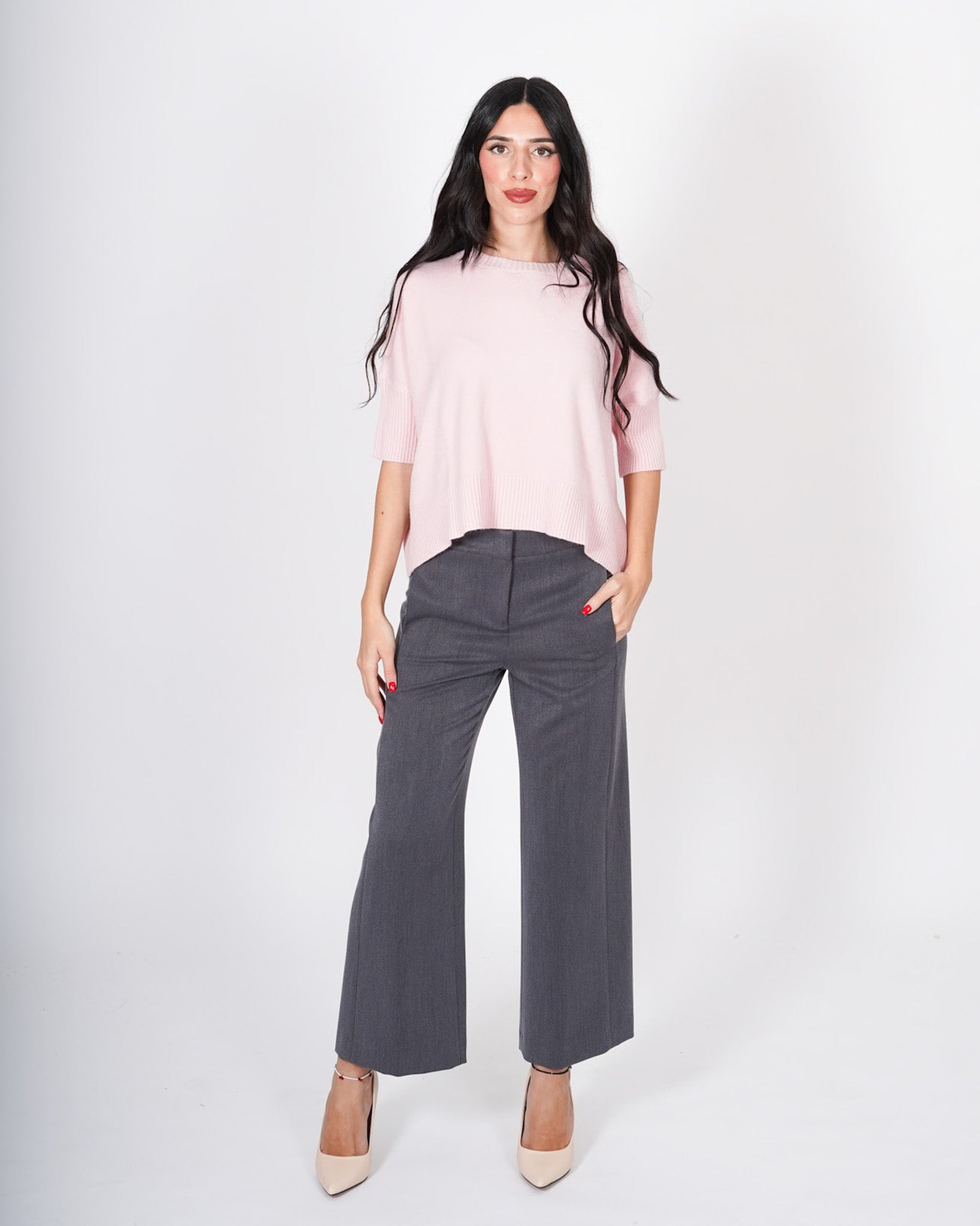 Maglia girocollo con maniche 3/4 - Campus Uncategorized - Hope Abbigliamento e Accessori Donna Online