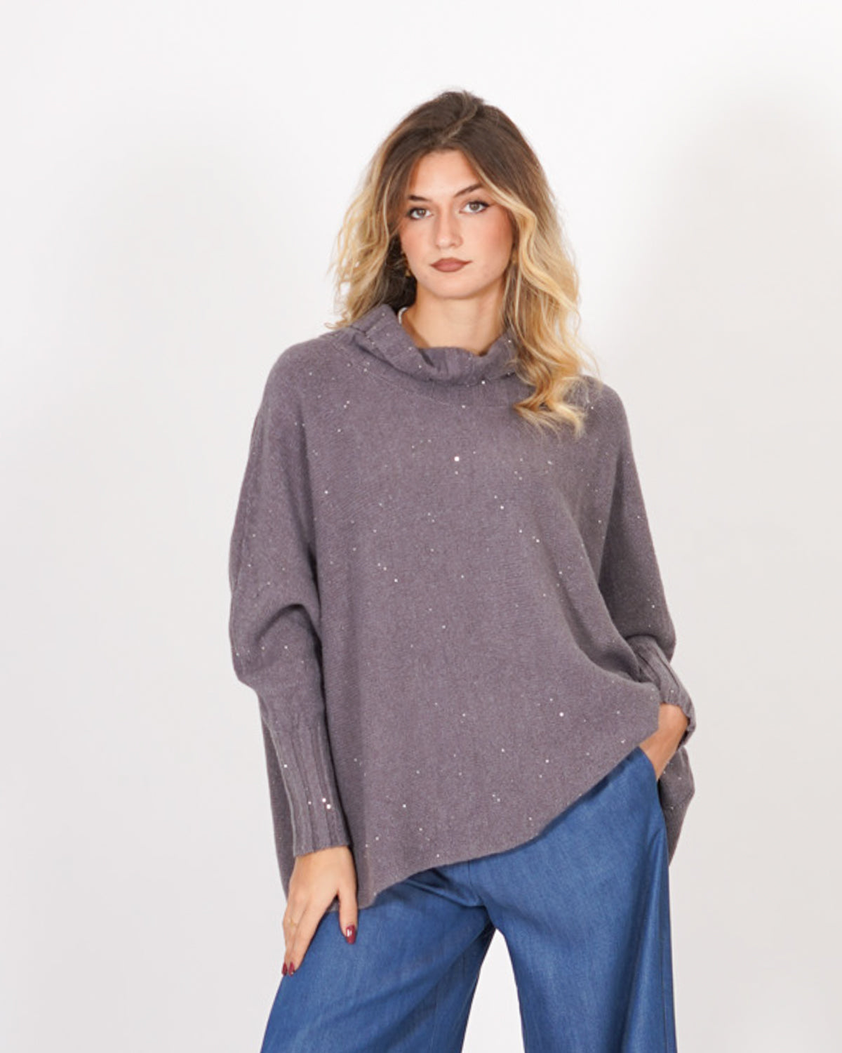 Maglia collo alto con manica a costa - Franz Uncategorized - Hope Abbigliamento e Accessori Donna Online