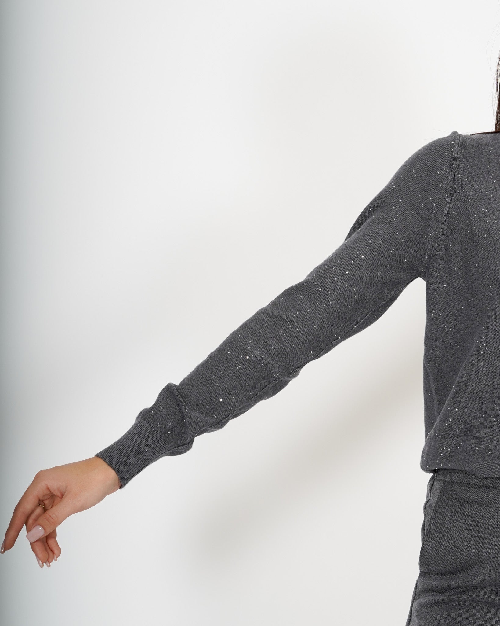 Cardigan in maglia con micro paillettes e bottoni rivestiti - Elias Uncategorized - Hope Abbigliamento e Accessori Donna Online