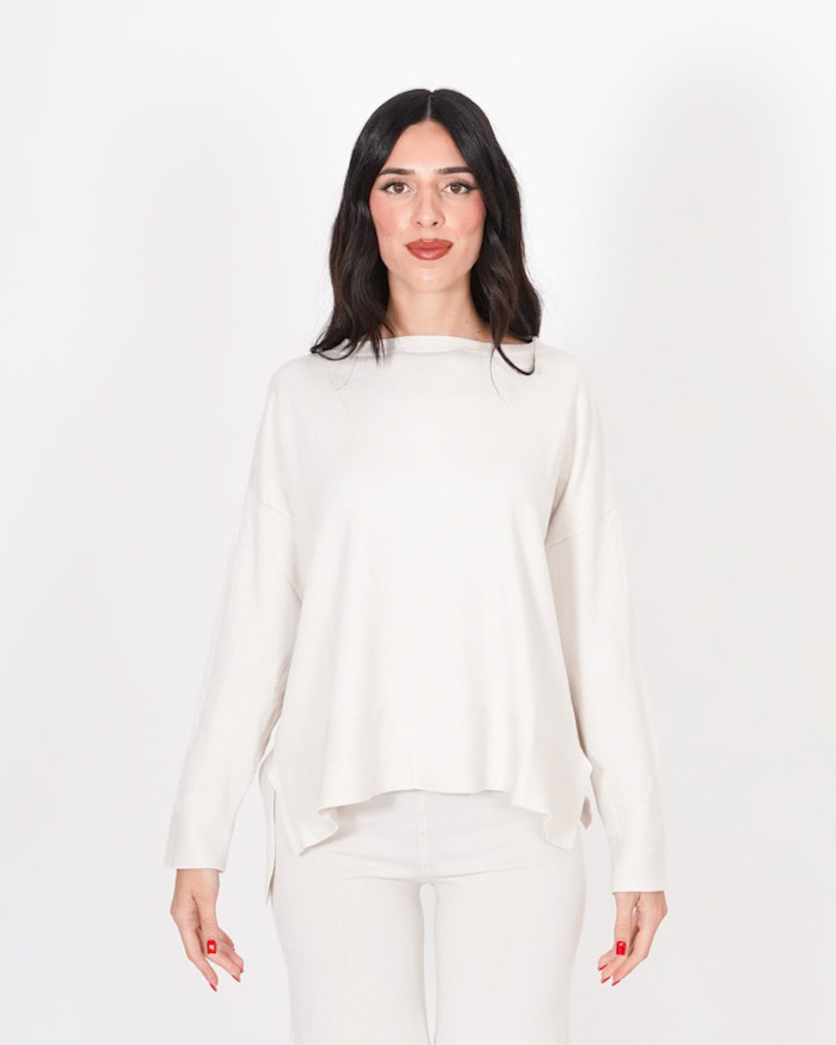 Maglia girocollo misto viscosa con spacco laterale - Helmut Uncategorized - Hope Abbigliamento e Accessori Donna Online