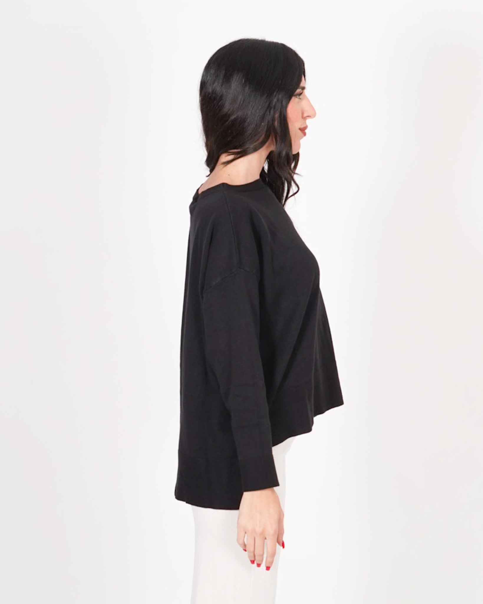 Maglia girocollo misto viscosa con spacco laterale - Helmut Uncategorized - Hope Abbigliamento e Accessori Donna Online