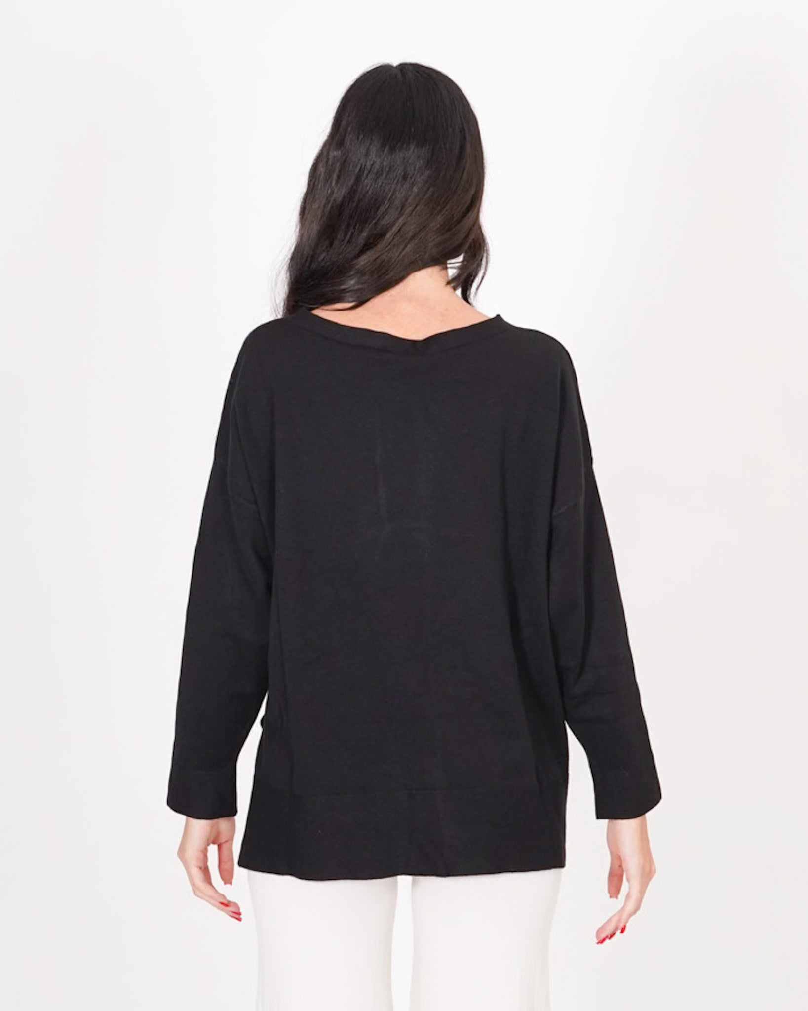 Maglia girocollo misto viscosa con spacco laterale - Helmut Uncategorized - Hope Abbigliamento e Accessori Donna Online