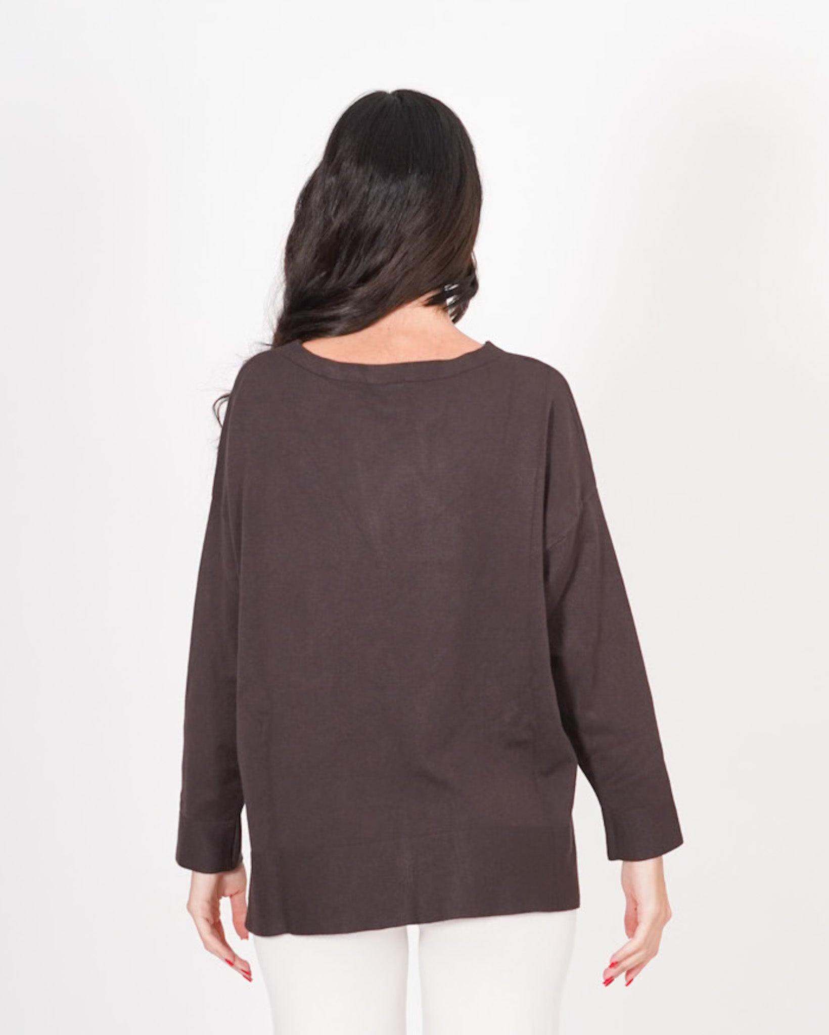 Maglia girocollo misto viscosa con spacco laterale - Helmut Uncategorized - Hope Abbigliamento e Accessori Donna Online