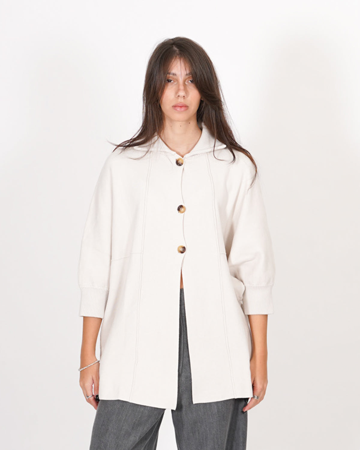 Cardigan collo camionier con bottoni - Yannik Uncategorized - Hope Abbigliamento e Accessori Donna Online