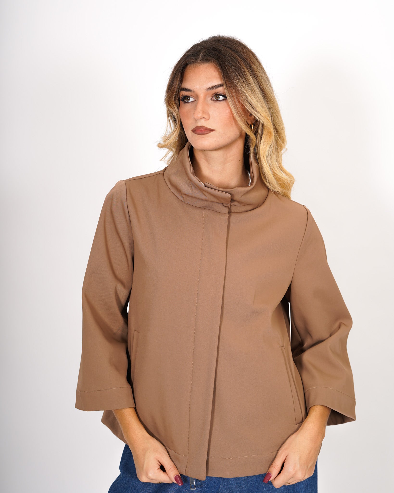 Giubbino in nylon con collo effetto vulcano - Calamita Uncategorized - Hope Abbigliamento e Accessori Donna Online