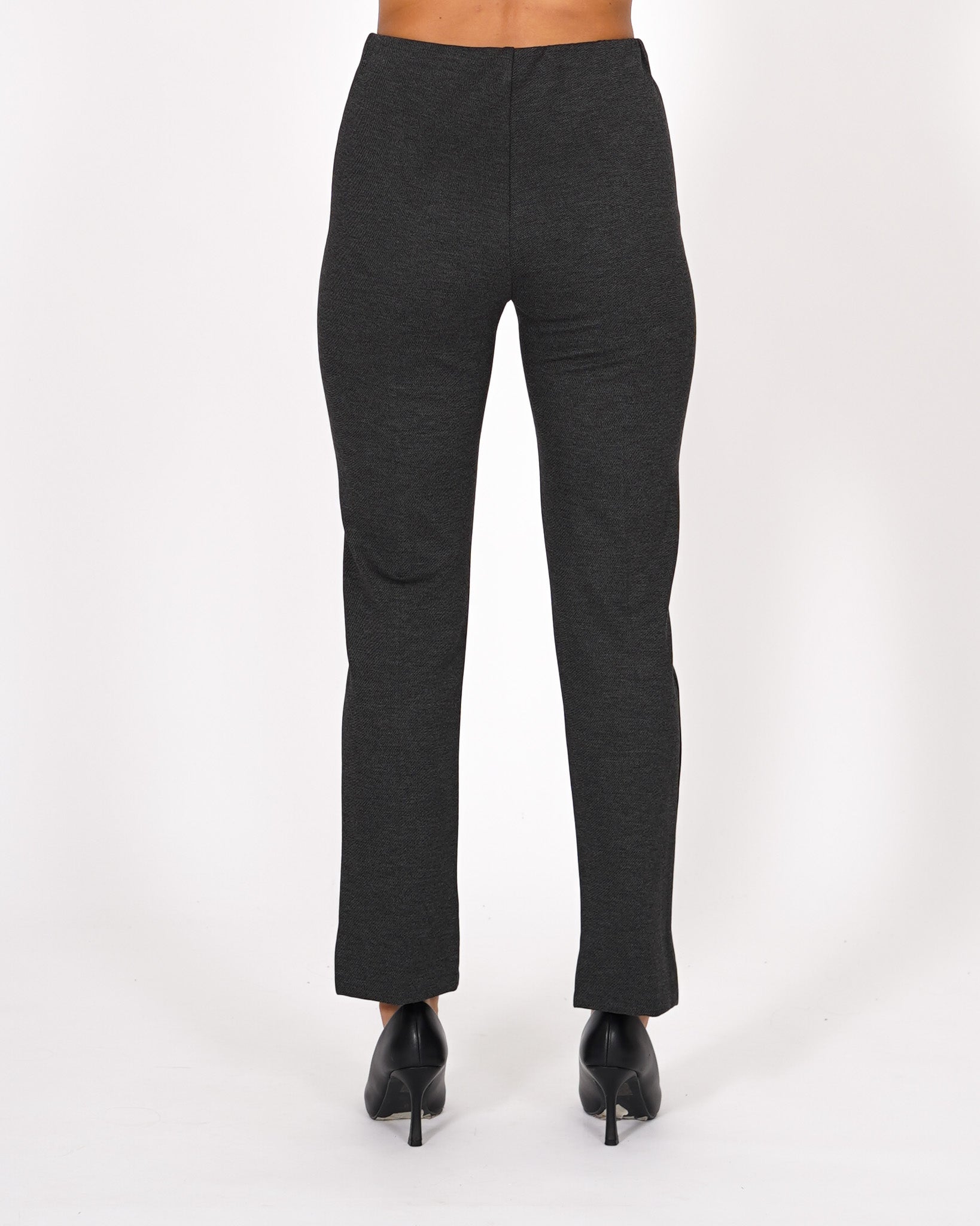 Pantaloni skinny in punto stoffa diagonale - Gancio