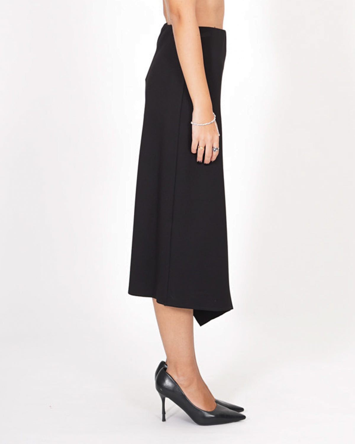 Gonna longuette asimmetrica in punto stoffa diagonale - Esqueda Uncategorized - Hope Abbigliamento e Accessori Donna Online