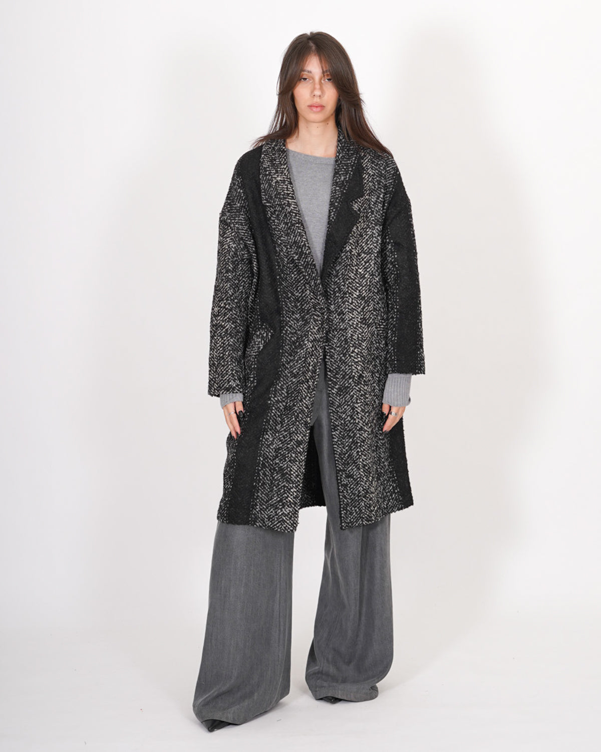 Cappotto spigato in mano lana - Camargo Uncategorized - Hope Abbigliamento e Accessori Donna Online