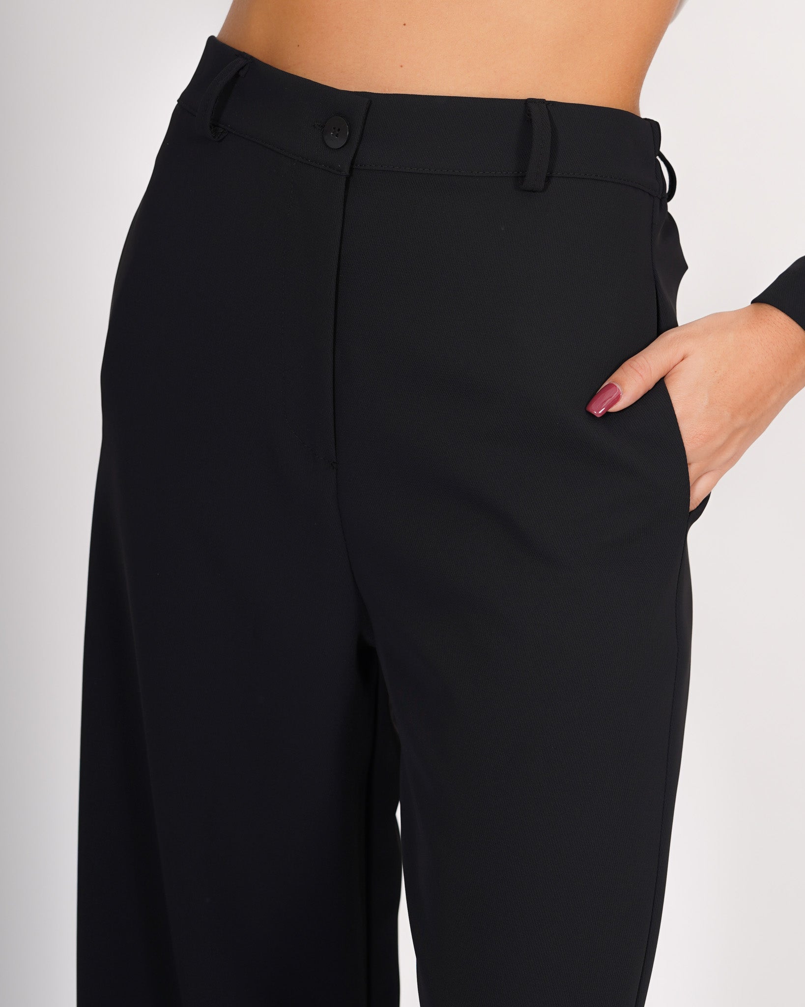 Pantaloni palazzo in cady crepe - New York