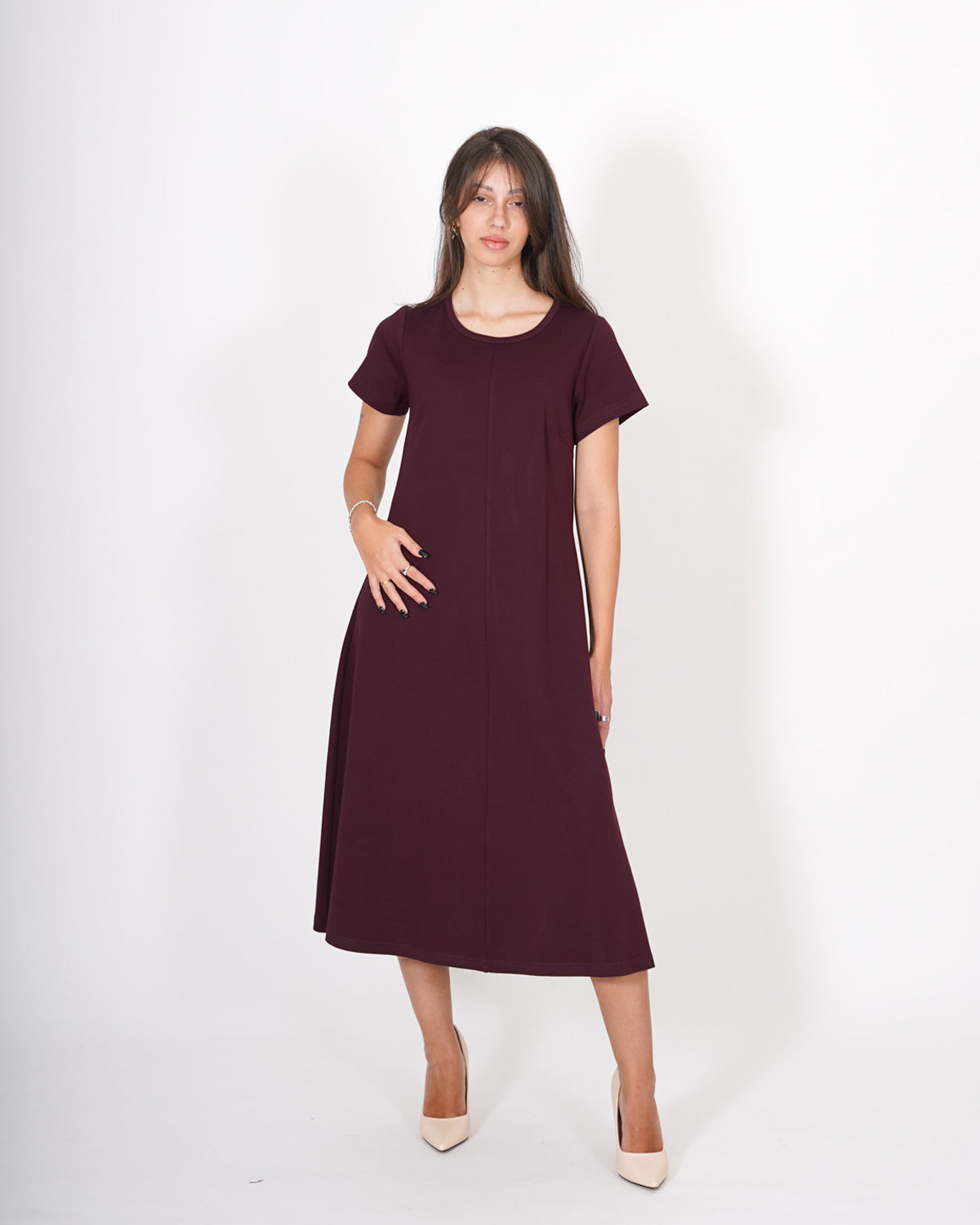 Abito girocollo in mano crepe - Cristobal Uncategorized - Hope Abbigliamento e Accessori Donna Online