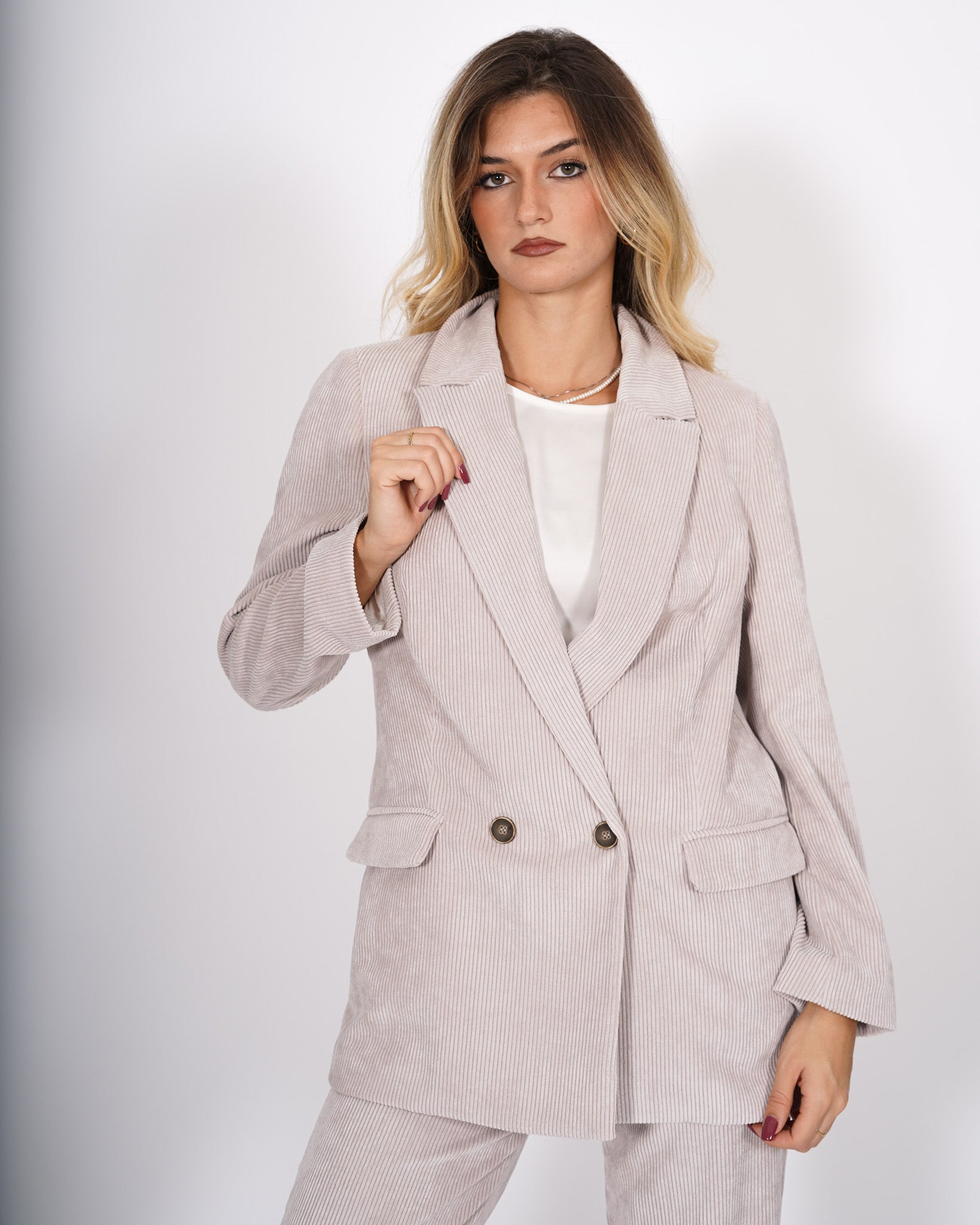 Giacca doppio petto in velluto rocciatore - Circeo Uncategorized - Hope Abbigliamento e Accessori Donna Online