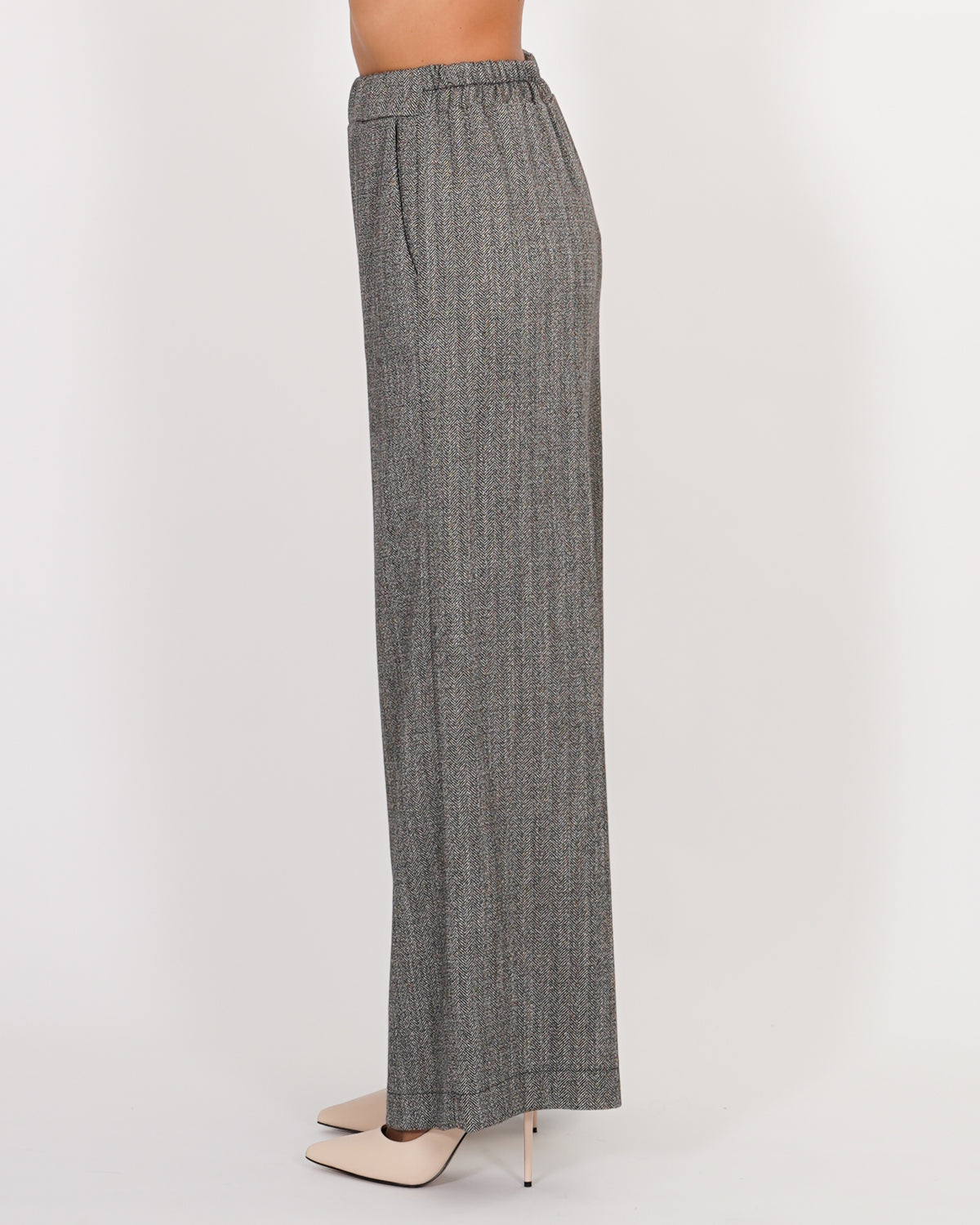 Pantaloni palazzo in mano lana spigata - Gubbio Uncategorized - Hope Abbigliamento e Accessori Donna Online