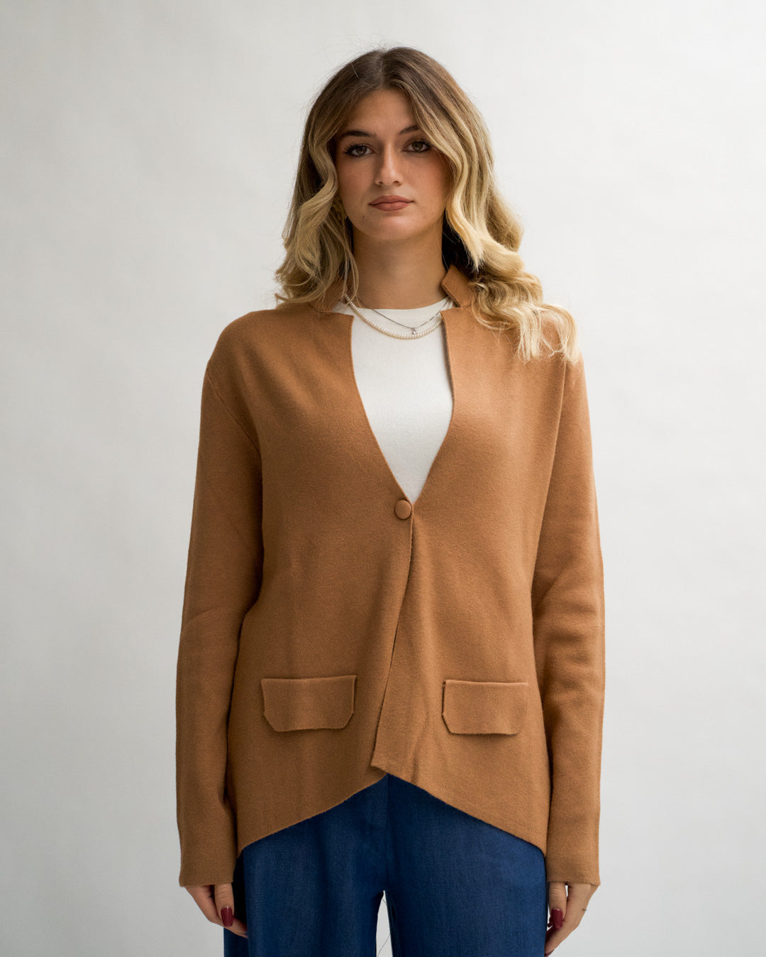 Cardigan in maglia con un bottone - Marocco Uncategorized - Hope Abbigliamento e Accessori Donna Online