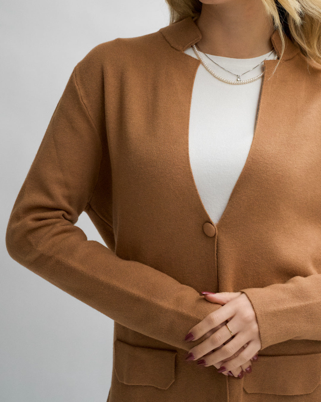 Cardigan in maglia con un bottone - Marocco Uncategorized - Hope Abbigliamento e Accessori Donna Online