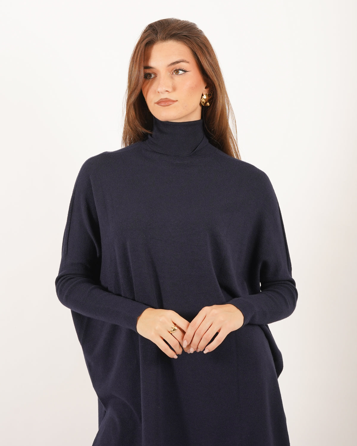 Maglia over collo alto in mano viscosa - Tellina Uncategorized - Hope Abbigliamento e Accessori Donna Online