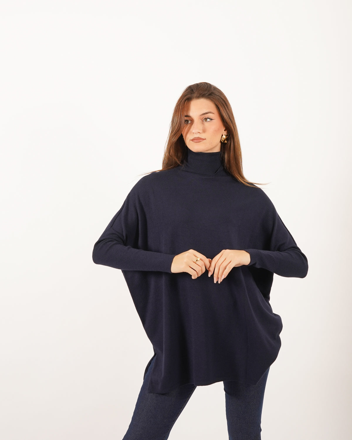 Maglia over collo alto in mano viscosa - Tellina Uncategorized - Hope Abbigliamento e Accessori Donna Online