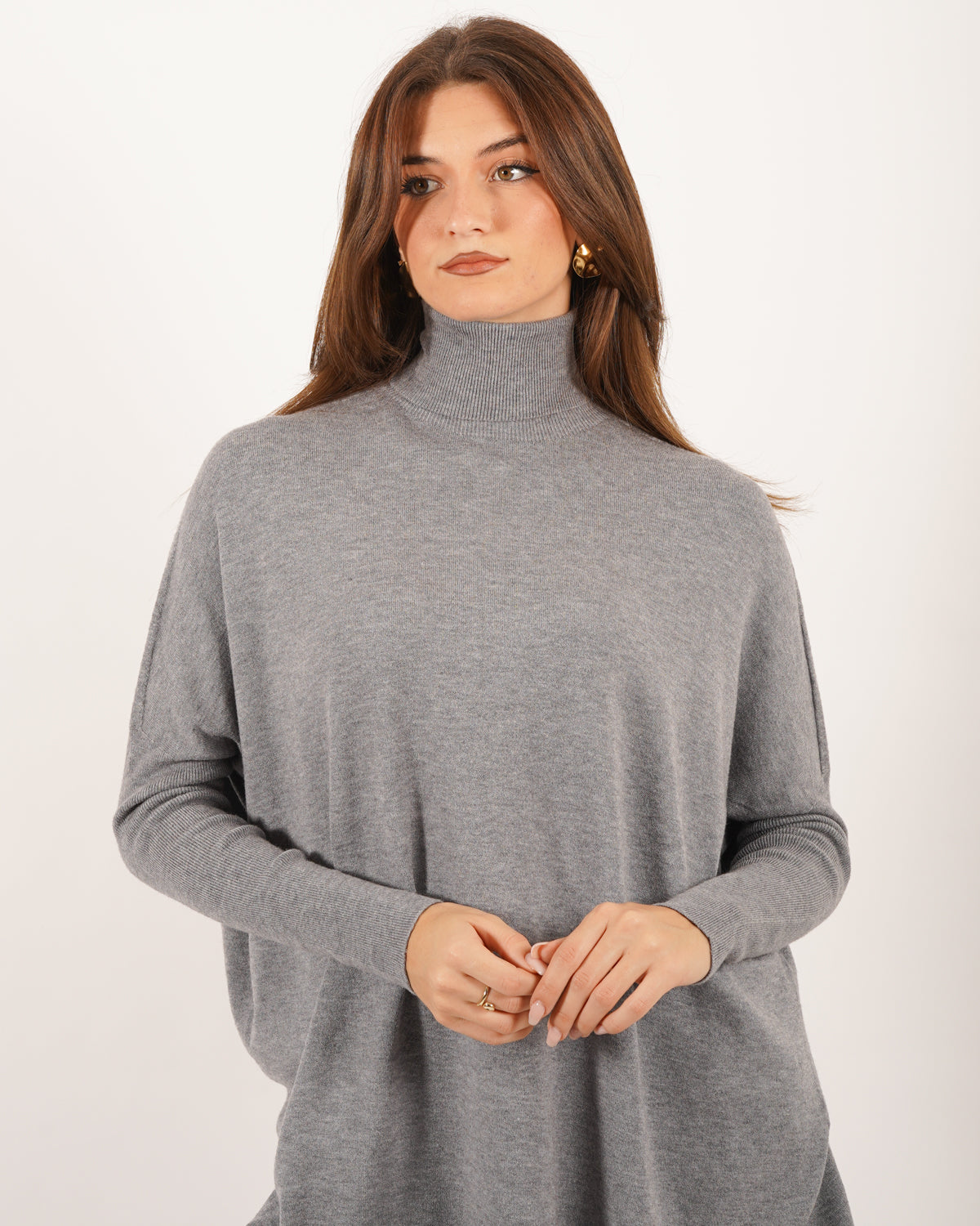 Maglia over collo alto in mano viscosa - Tellina Uncategorized - Hope Abbigliamento e Accessori Donna Online