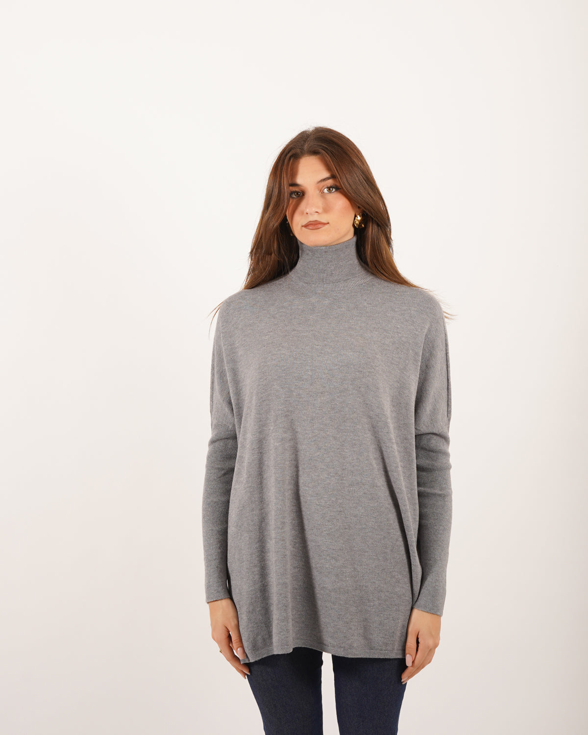 Maglia over collo alto in mano viscosa - Tellina Uncategorized - Hope Abbigliamento e Accessori Donna Online