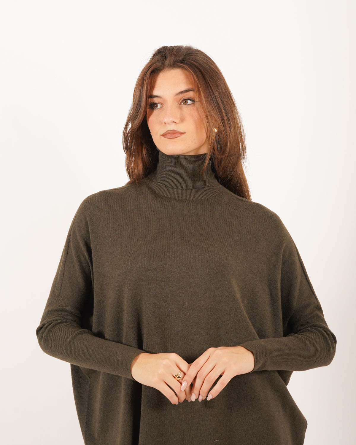 Maglia over collo alto in mano viscosa - Tellina Uncategorized - Hope Abbigliamento e Accessori Donna Online