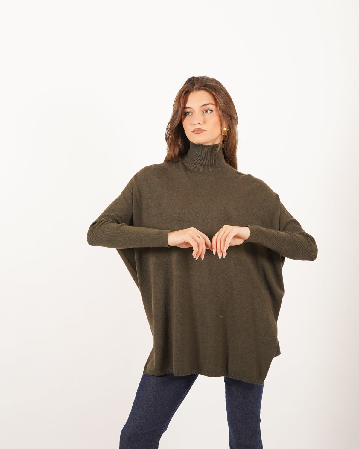 Maglia over collo alto in mano viscosa - Tellina Uncategorized - Hope Abbigliamento e Accessori Donna Online