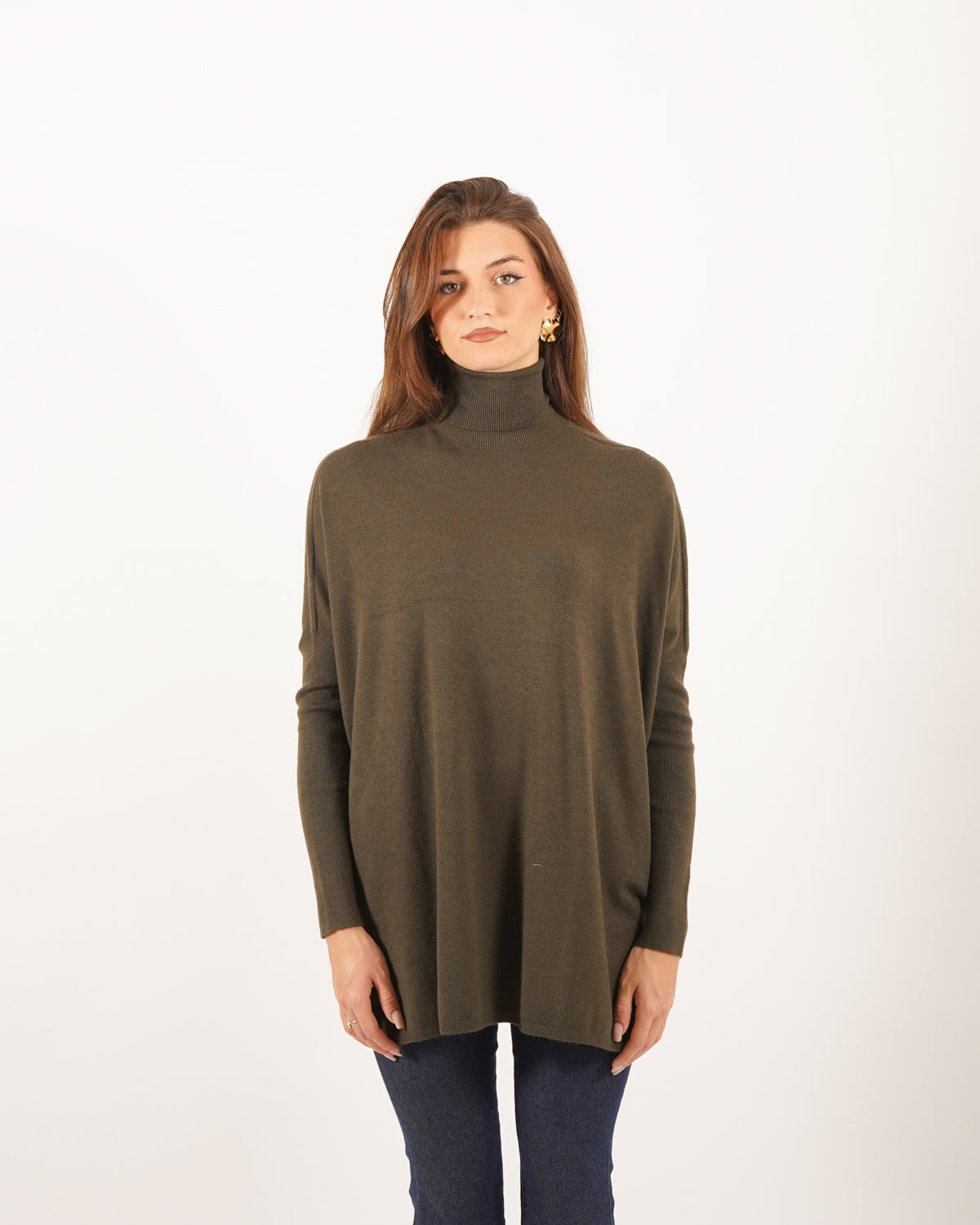 Maglia over collo alto in mano viscosa - Tellina Uncategorized - Hope Abbigliamento e Accessori Donna Online