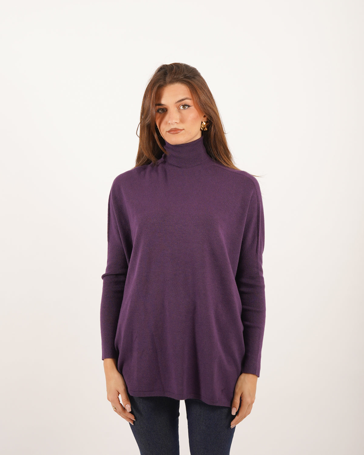 Maglia over collo alto in mano viscosa - Tellina Uncategorized - Hope Abbigliamento e Accessori Donna Online