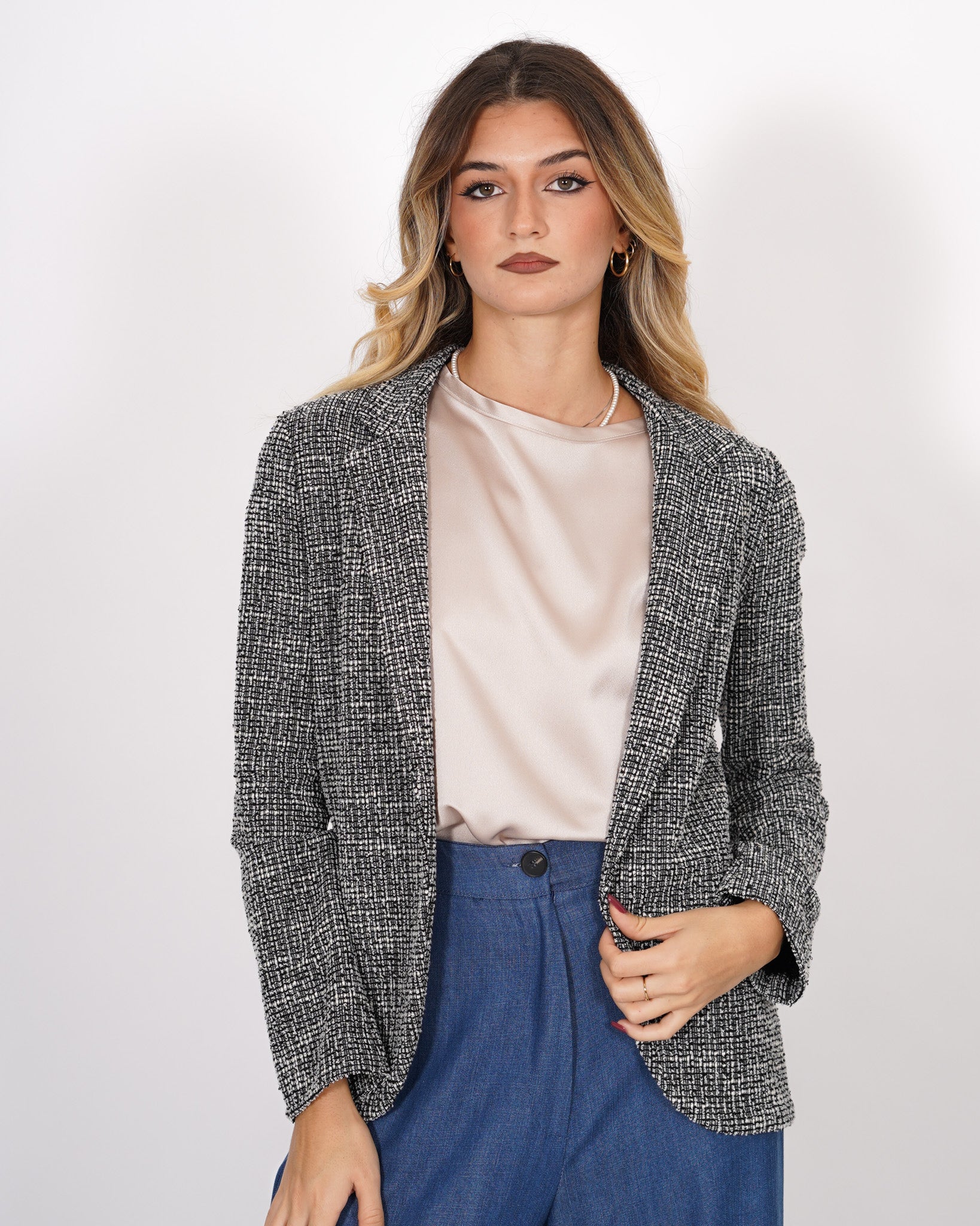 Giacca aperta slim fit in tessuto bouclé - Willis Uncategorized - Hope Abbigliamento e Accessori Donna Online