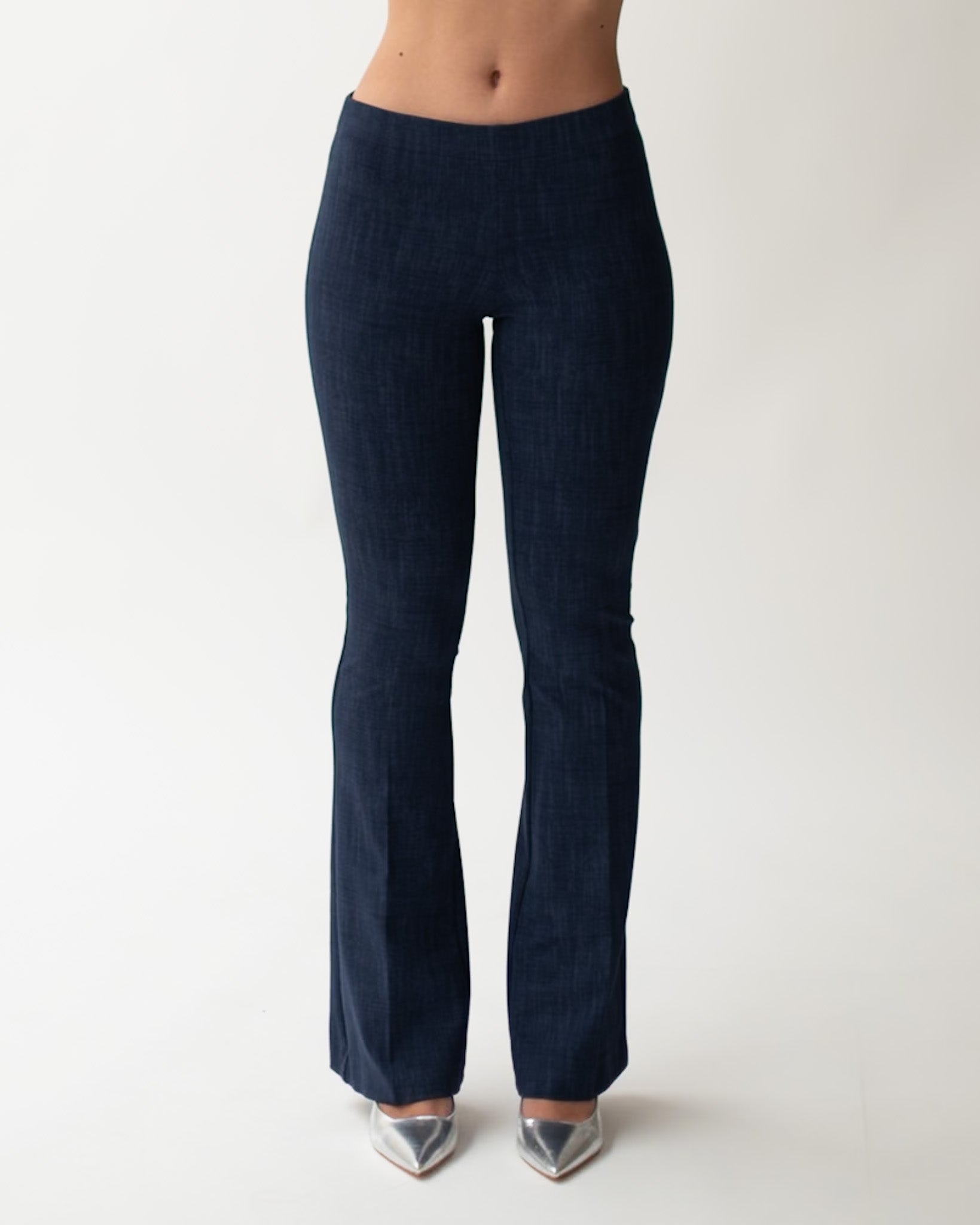 Pantaloni a zampa in punto stoffa effetto denim - Morales Uncategorized - Hope Abbigliamento e Accessori Donna Online