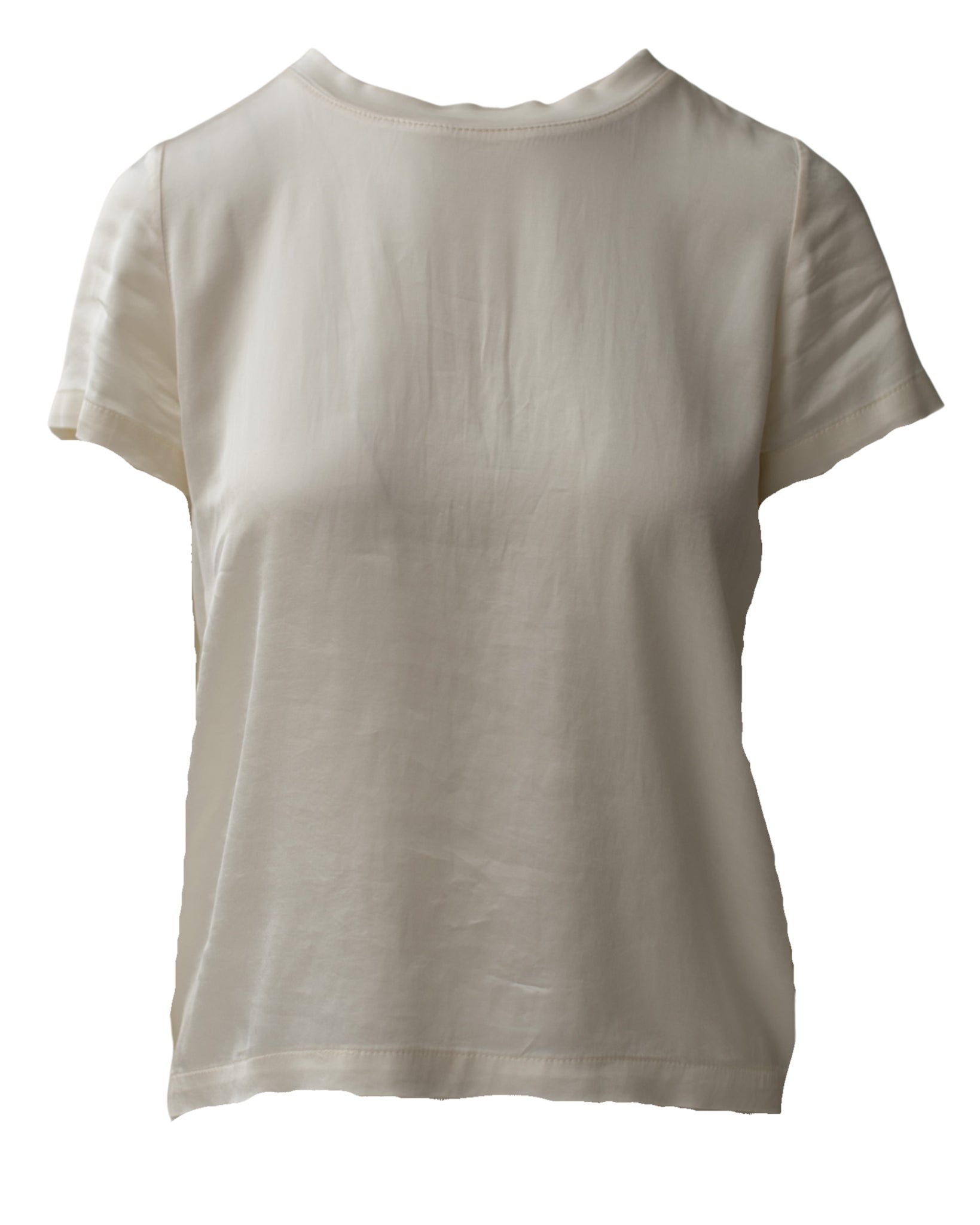 Blusa girocollo mezza manica in raso - Rewill