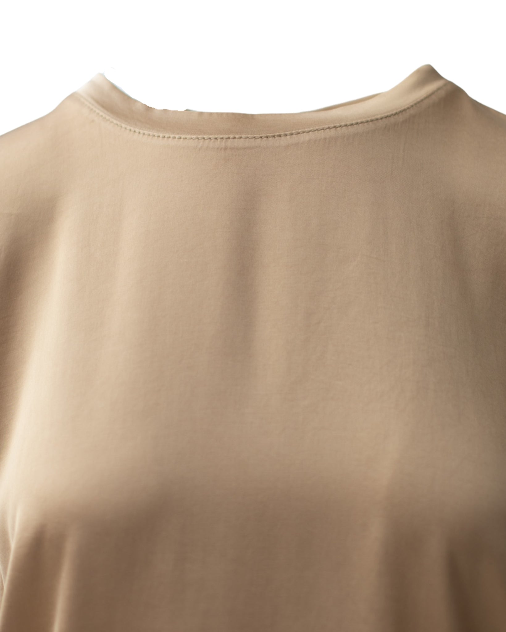 Blusa girocollo mezza manica in raso - Rewill