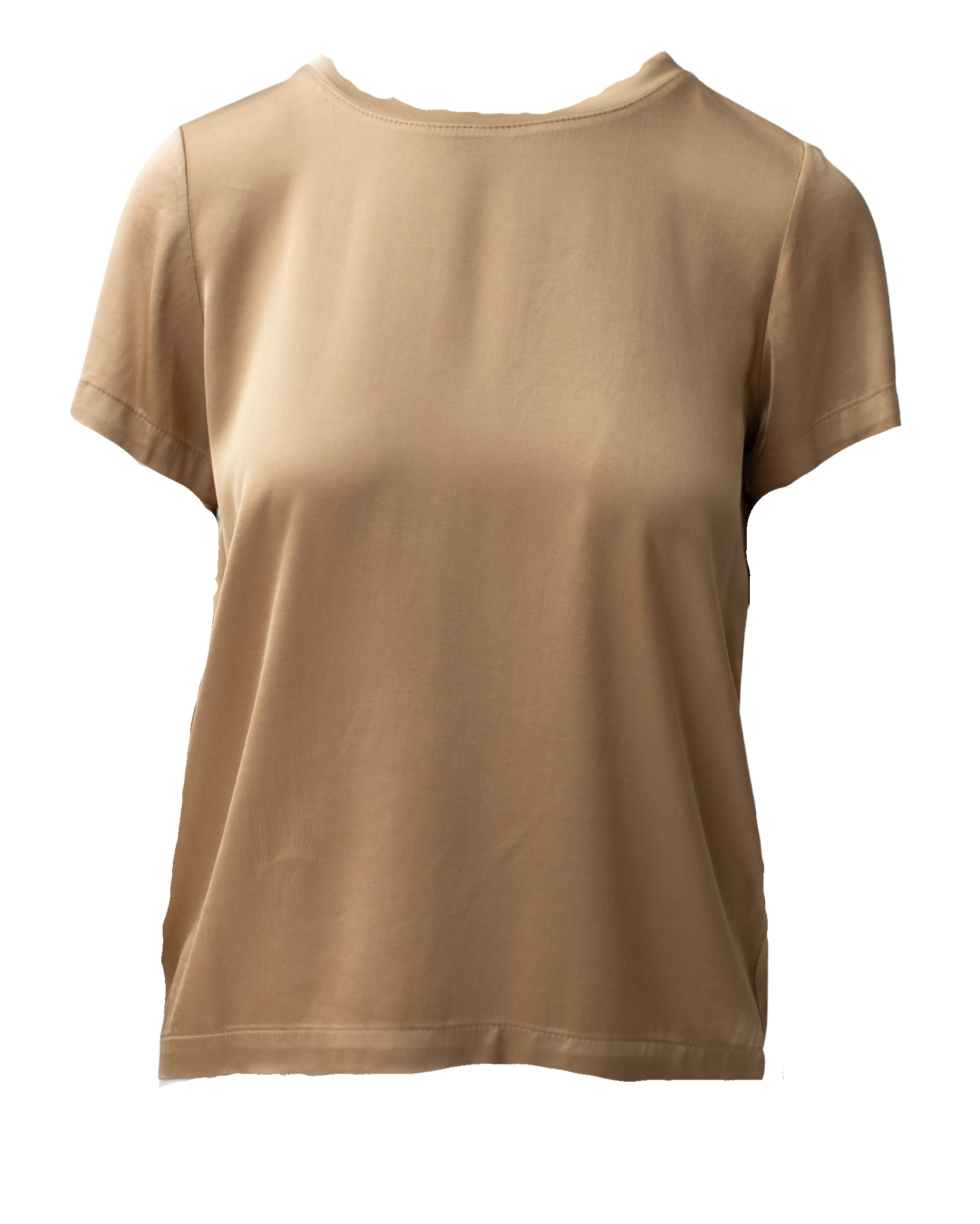 Blusa girocollo mezza manica in raso - Rewill