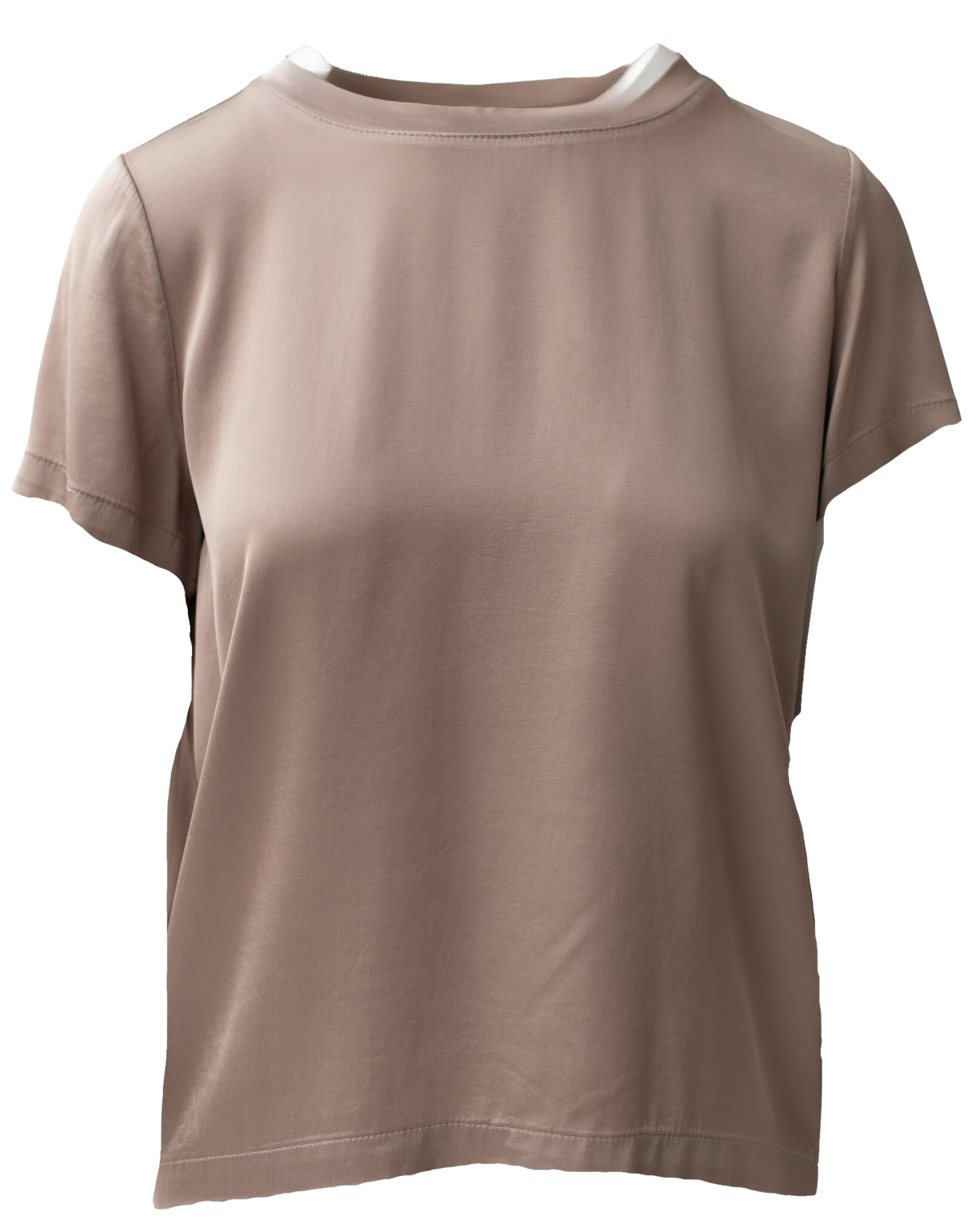 Blusa girocollo mezza manica in raso - Rewill