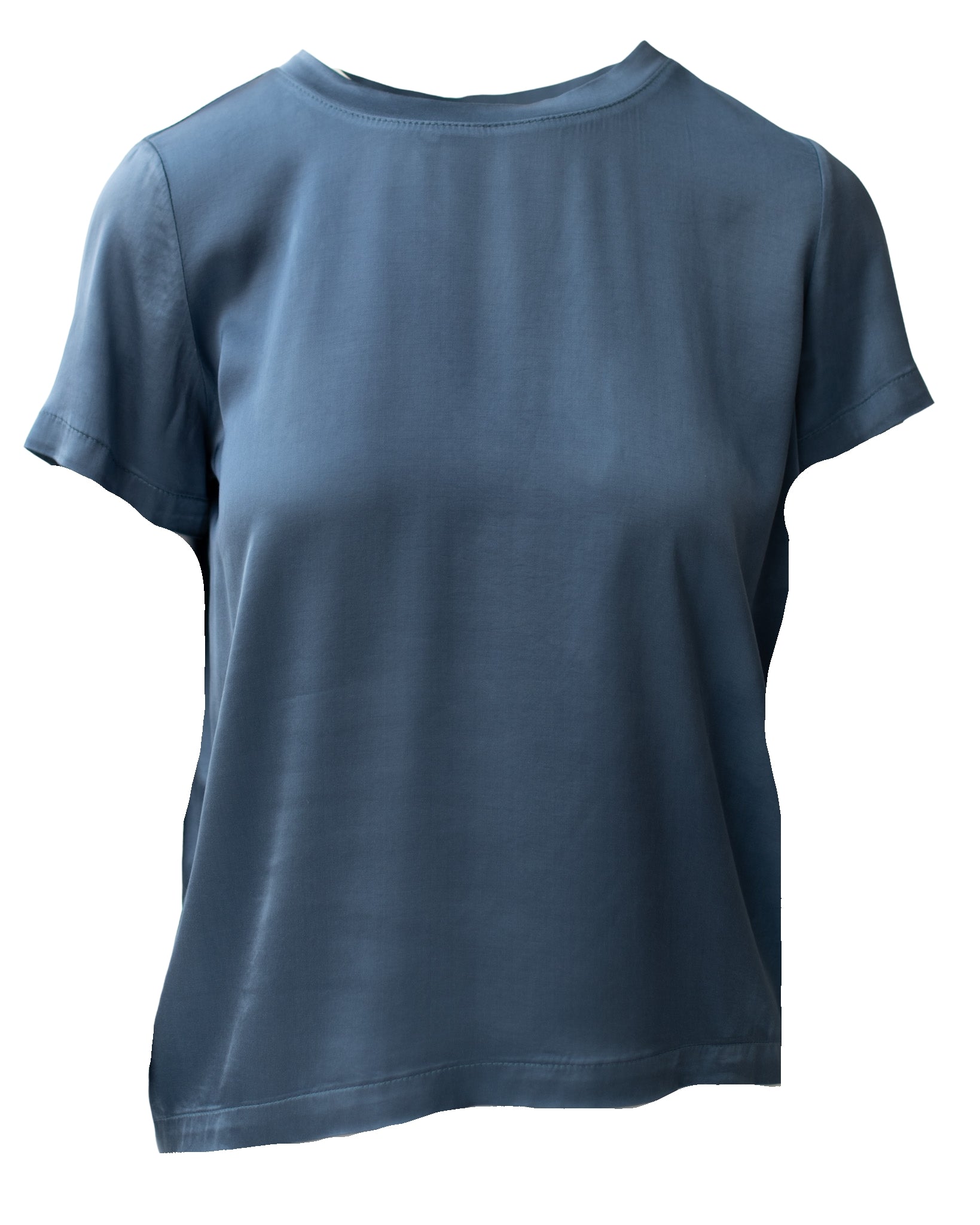 Blusa girocollo mezza manica in raso - Rewill