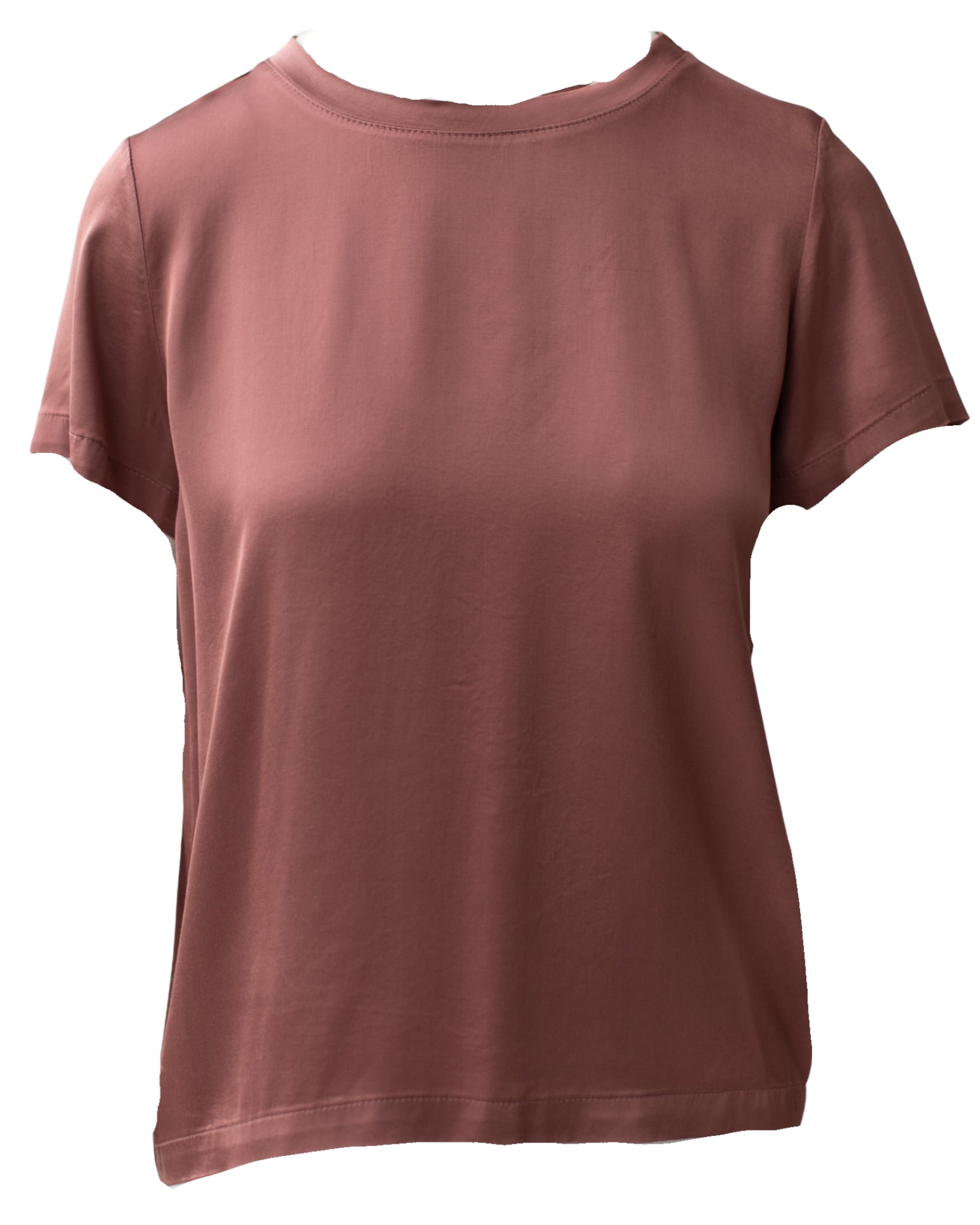 Blusa girocollo mezza manica in raso - Rewill