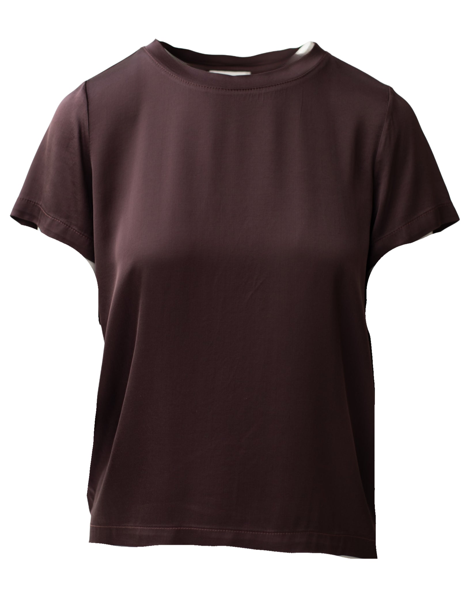 Blusa girocollo mezza manica in raso - Rewill