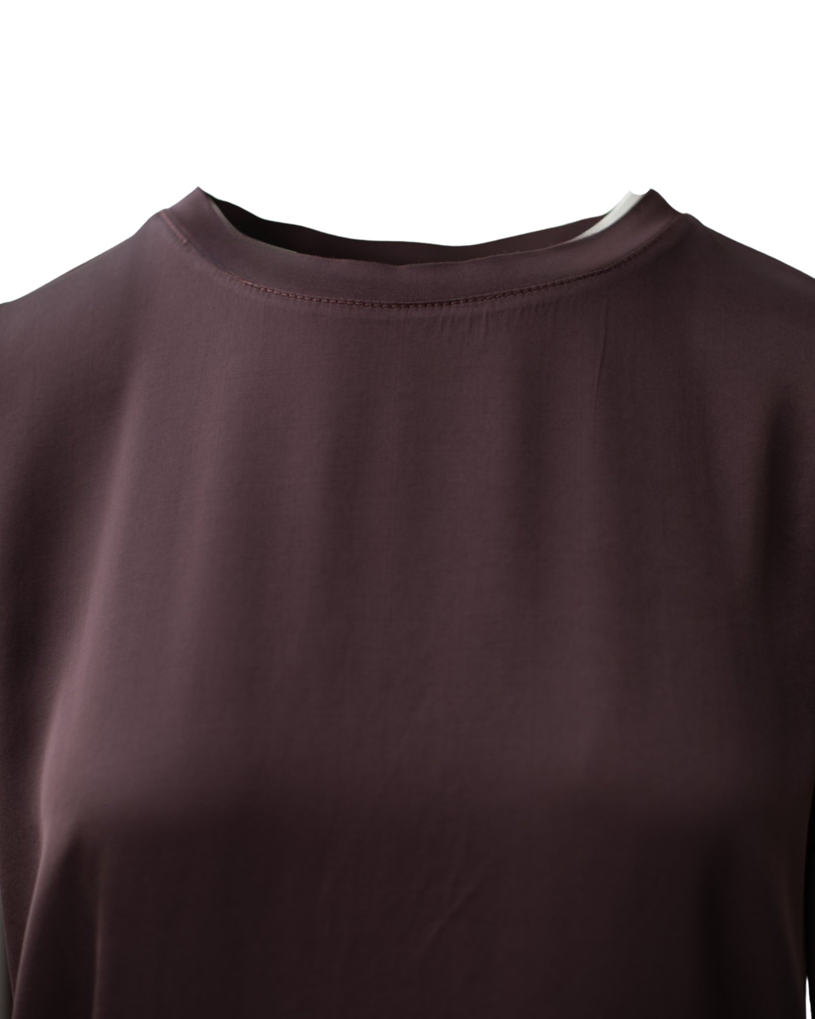 Blusa girocollo mezza manica in raso - Rewill