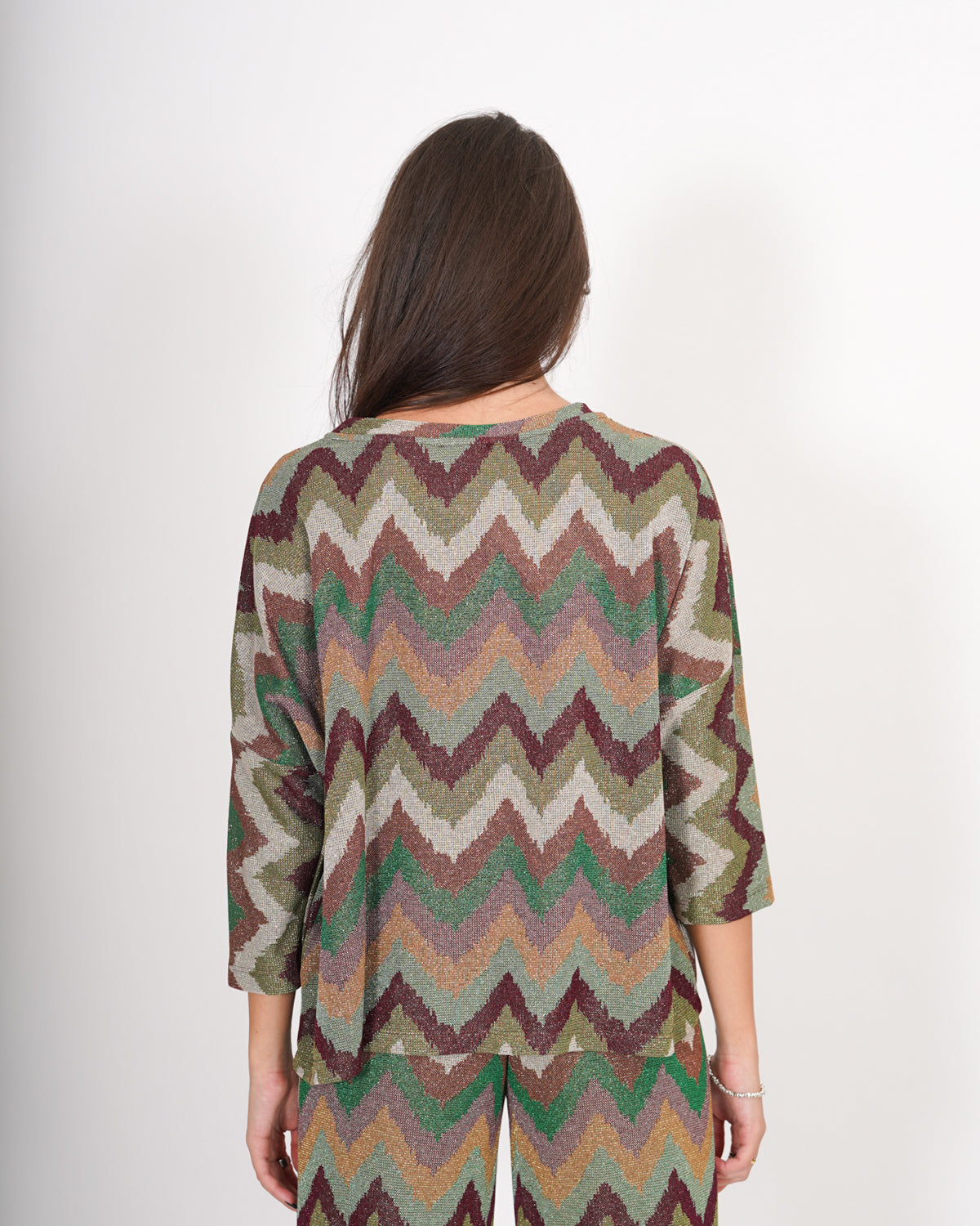 Blusa girocollo in trama chevron - Tartufo Uncategorized - Hope Abbigliamento e Accessori Donna Online